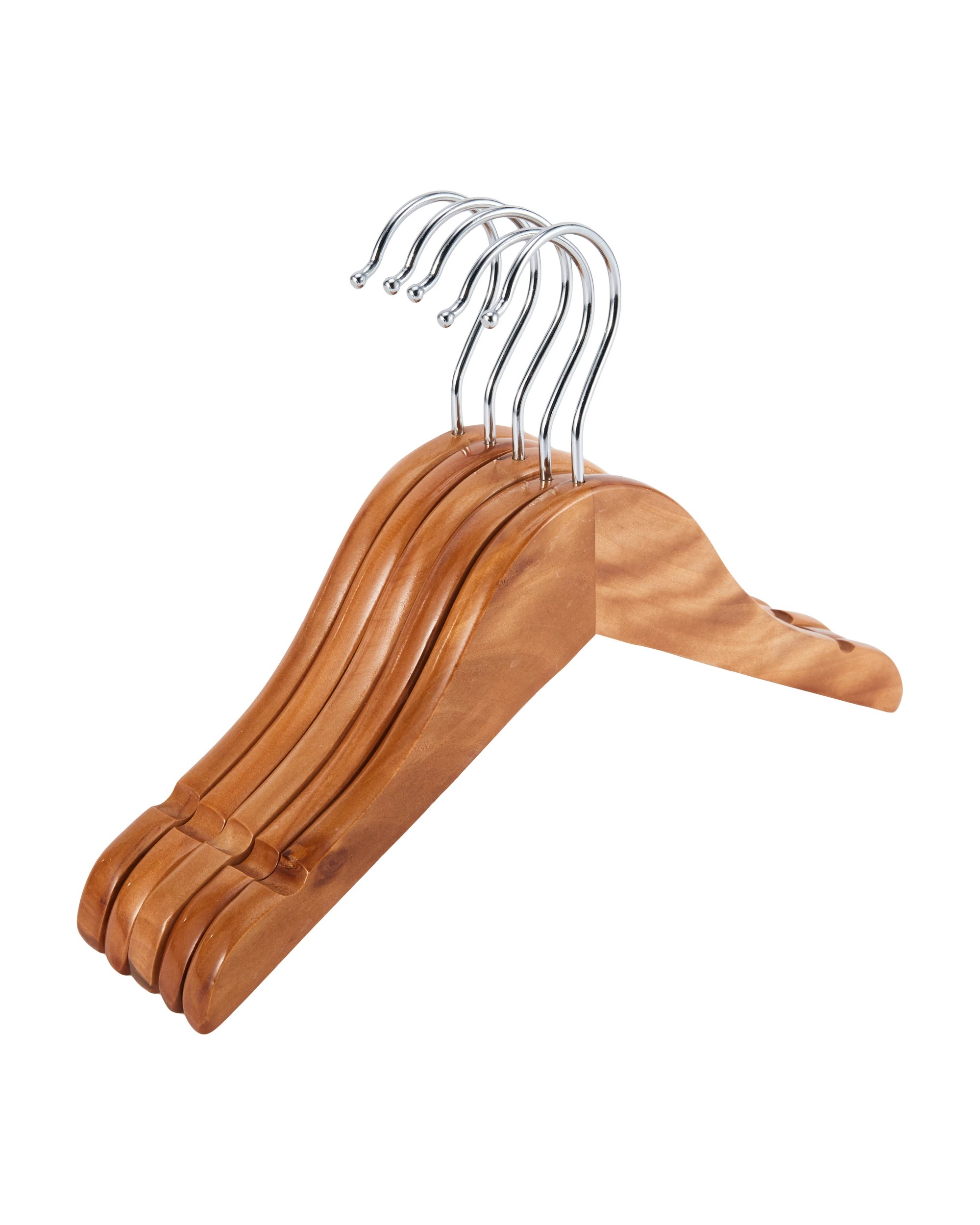 1 5 Pack Wooden Baby Hangers, 1 of 5
