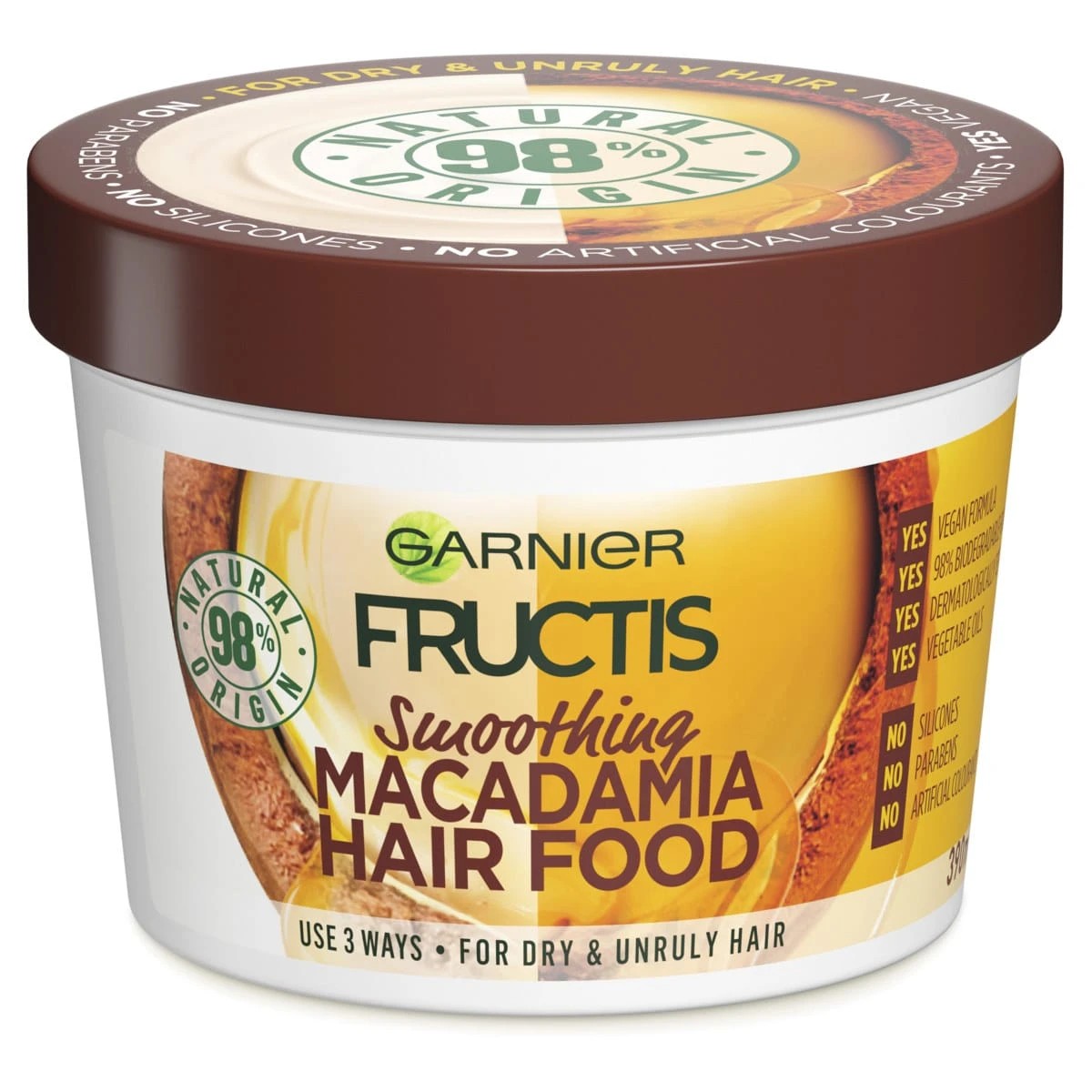 1 Garnier Fructis Smoothing Hair Food 390ml - Macadamia, 1 of 6