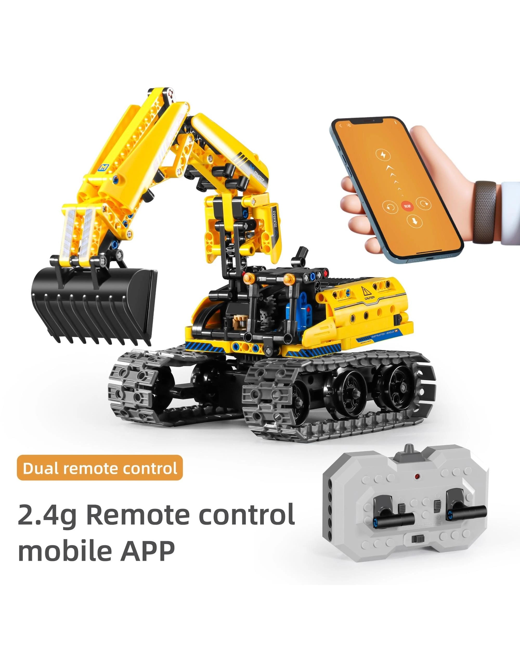 3 iM.Master Mechanical Master Remote Control Excavator and Robot 3-in-1 430 Piece Model Kit - 8037, 3 of 10