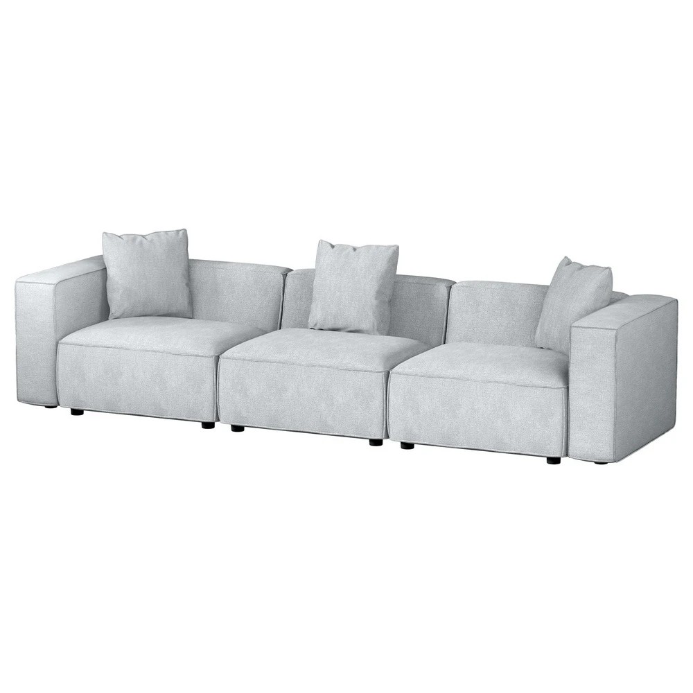 1 Artiss Modular Sofa Chaise Set 3-Seater - Grey, 1 of 6