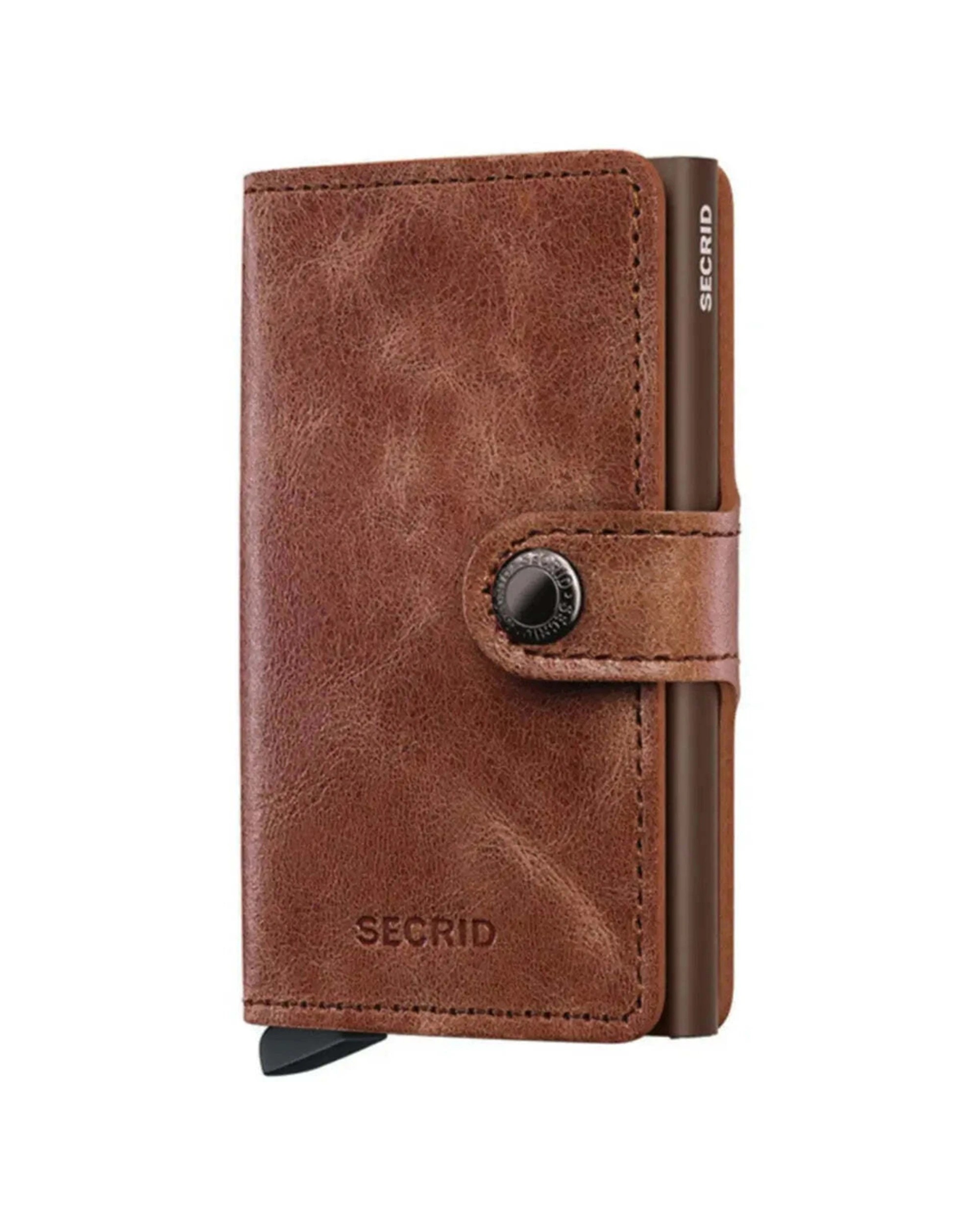 1 Secrid Miniwallet Compact RFID Leather Wallet Vintage Cognac - Brown, 1 of 5