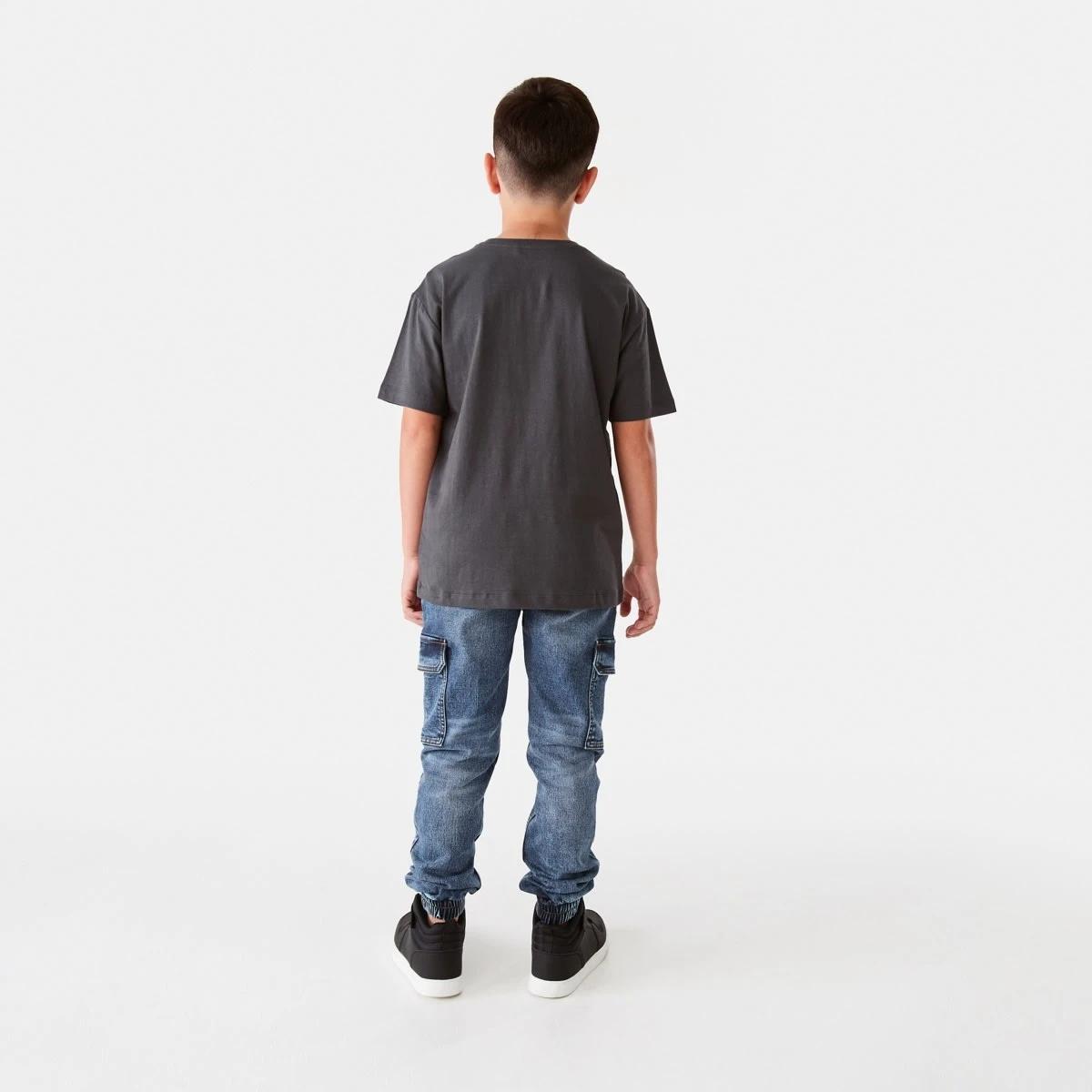 6 Short Sleeve Graphic Print T-shirt Grfiti Ash, 6 of 8
