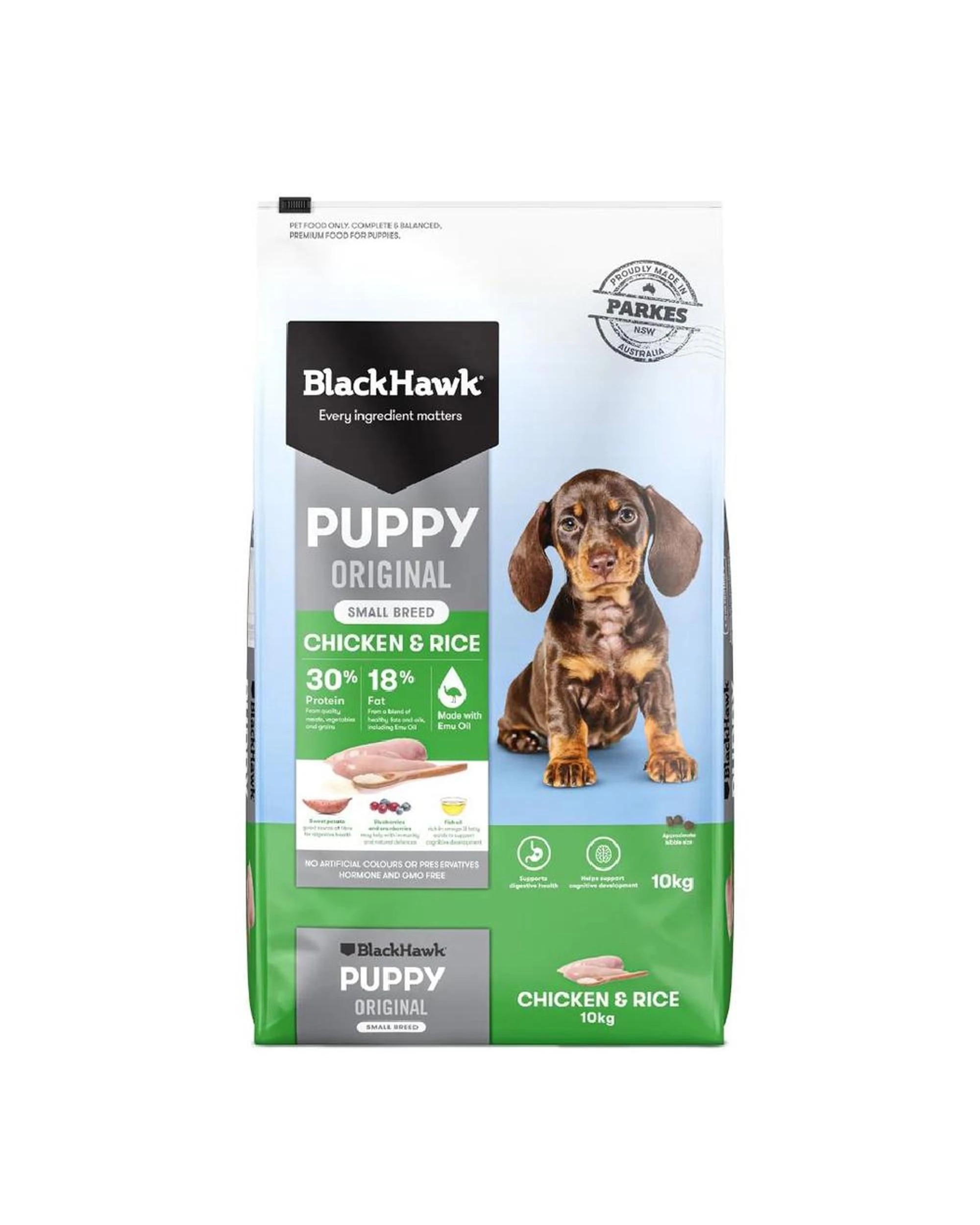 1 Black Hawk Puppy Small Breed Original Dry Dog Food Chicken & Rice 10kg, 1 of 9