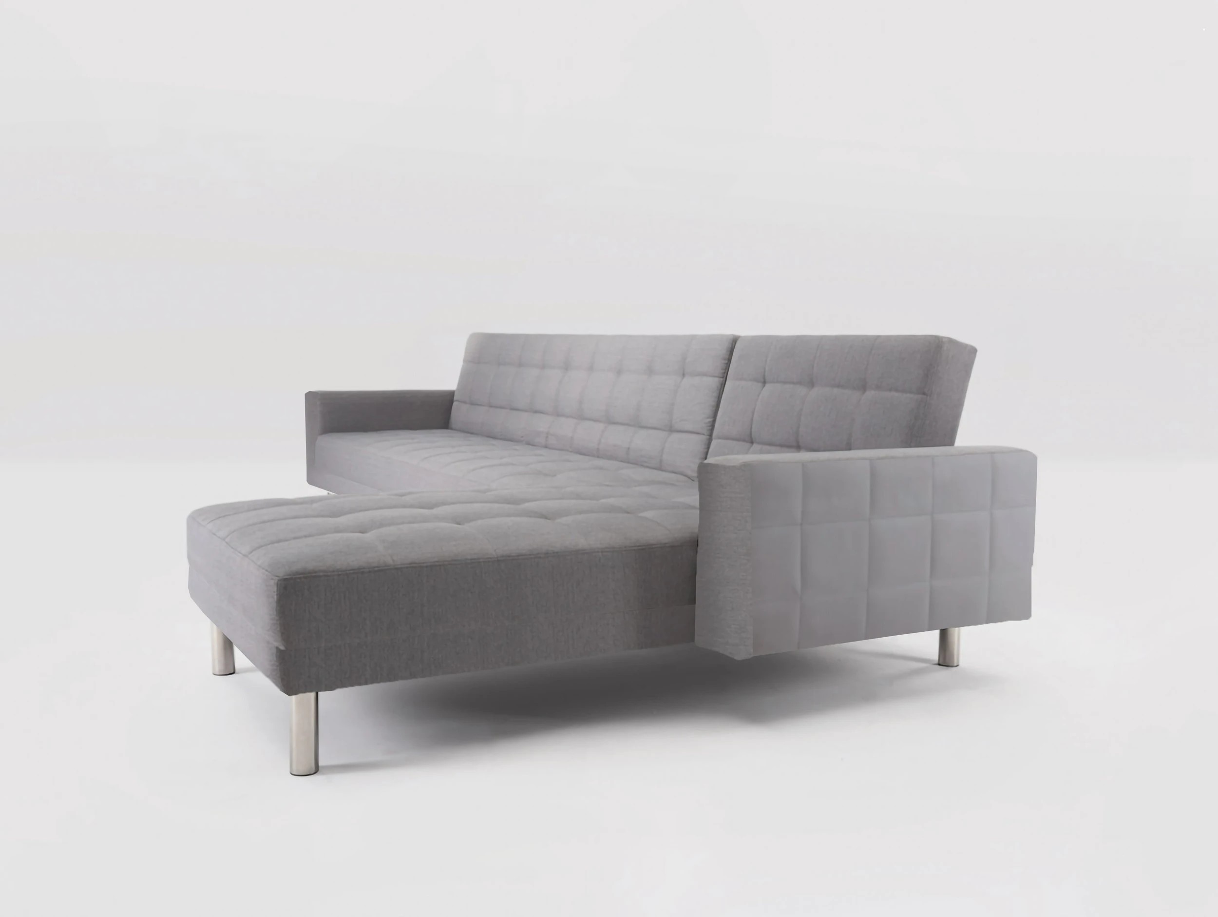 3 Foret 5 Seater Sofa Bed Modular Corner Lounge Recliner Chaise Couch Fabric Grey, 3 of 9
