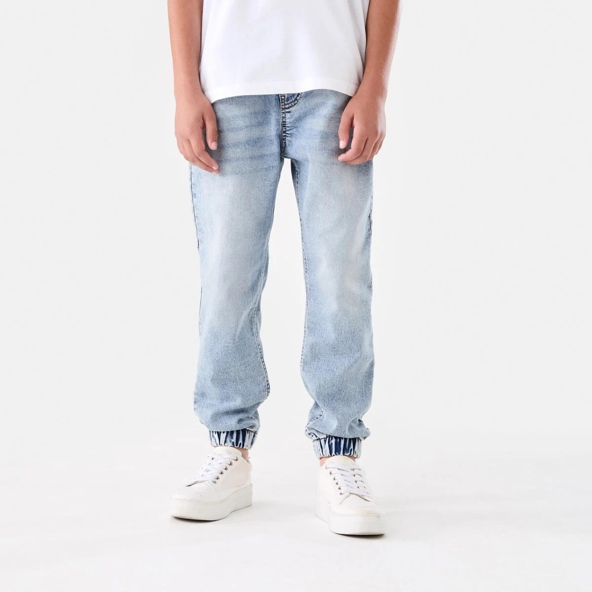 1 Light Wash Denim Joggers LIGHT WASH, 1 of 6