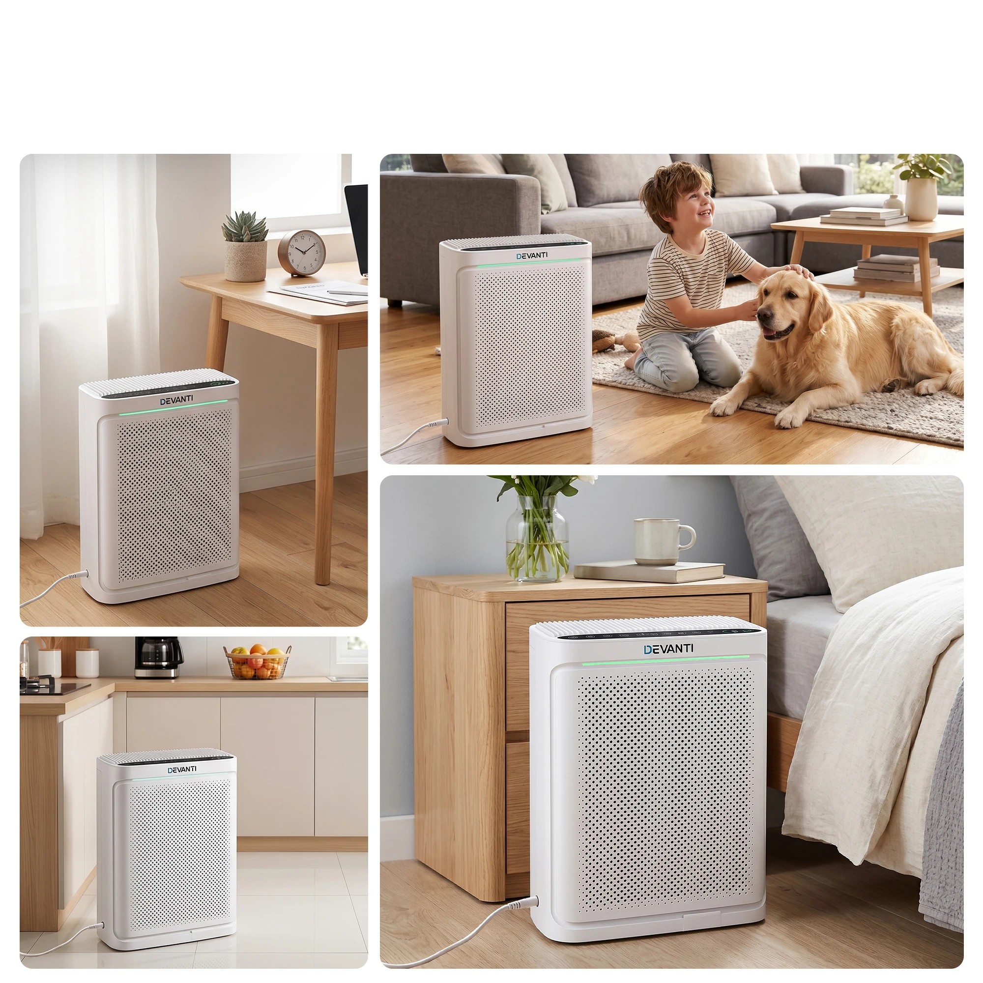 8 Devanti Air Purifier 4 Fan Speed - White, 8 of 9