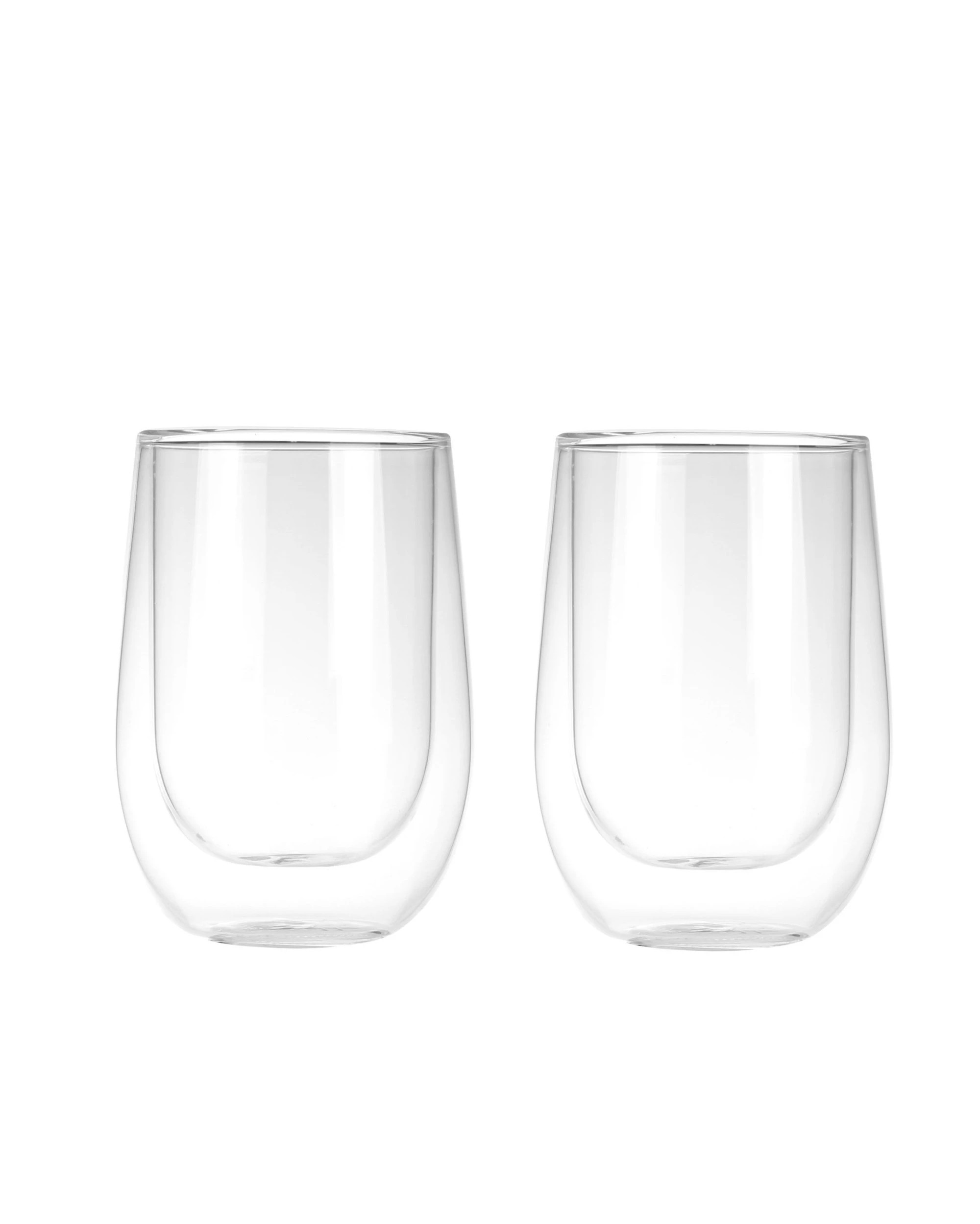 1 Sherwood Home Double Wall Coffee Glass Set of 2 x 290ml Cups - Clear, 1 of 6