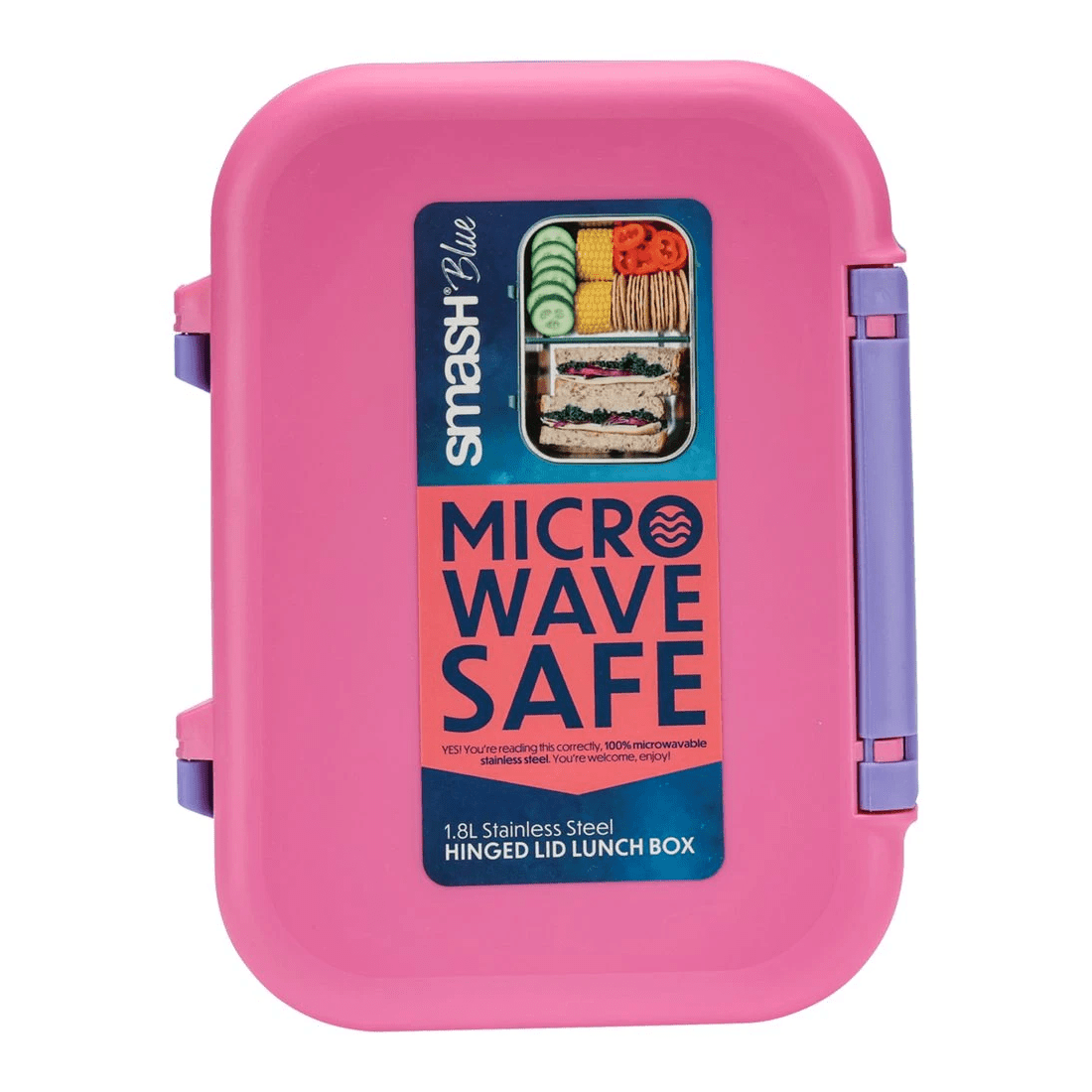 1 Smash Hinged Lid Lunch Box Navy, 1 of 6