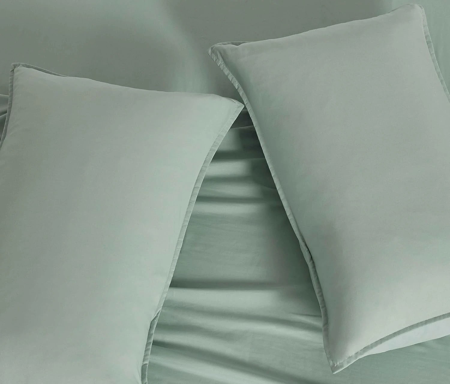 6 CleverPolly 100% Vintage Washed Microfibre Quilt Cover Set - Sage - Double Bed, 6 of 6