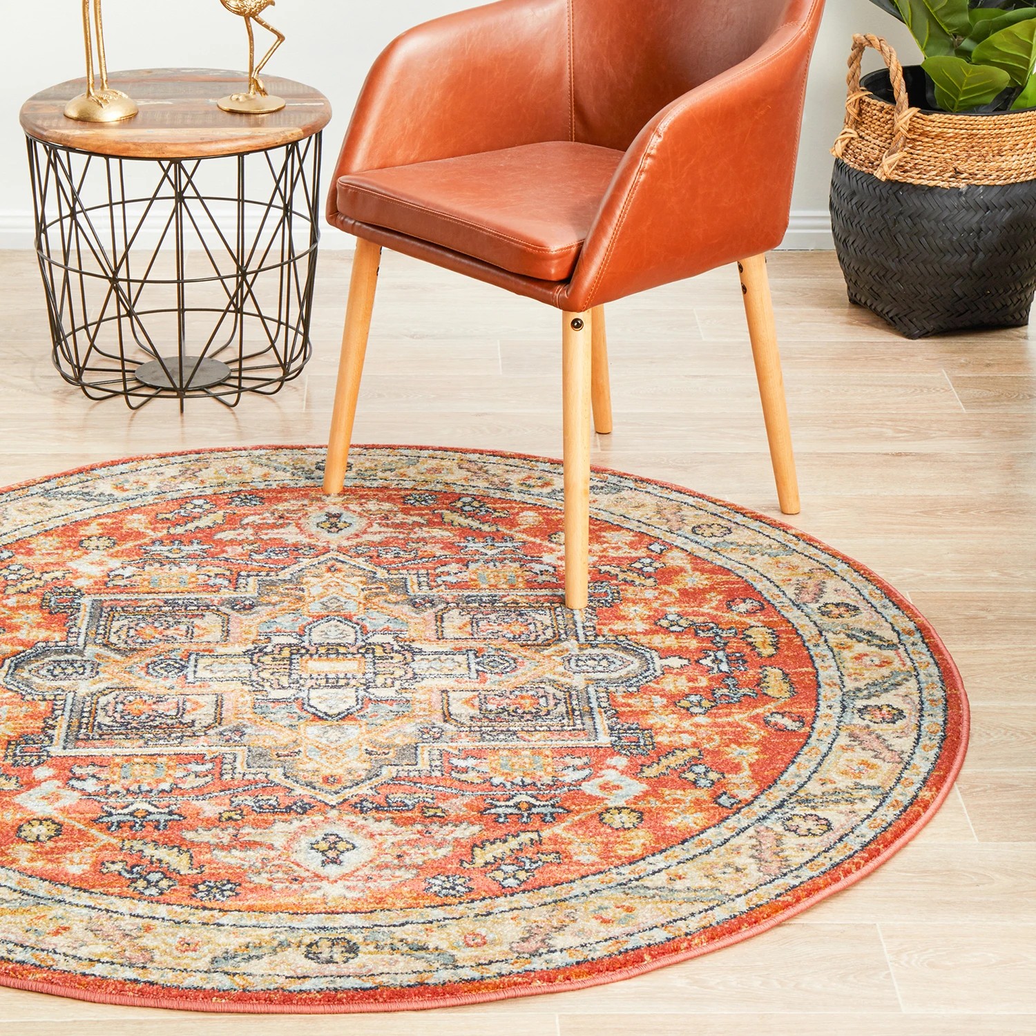 4 Common Ground Rugs Eterna 850 150x150cm - Small Round Power Loomed Pet Friendly Rug - Brown, 4 of 9