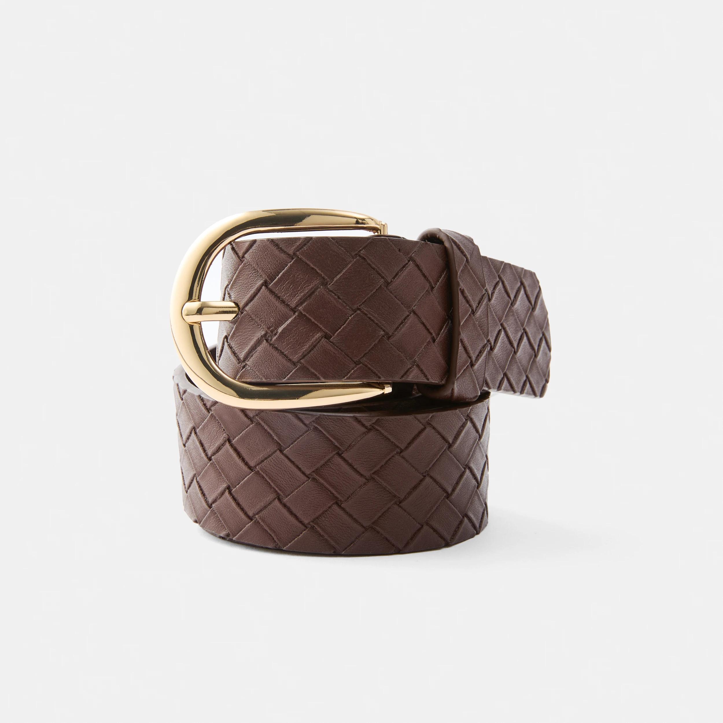 1 Weave Effect Belt Choc Plum, 1 of 2