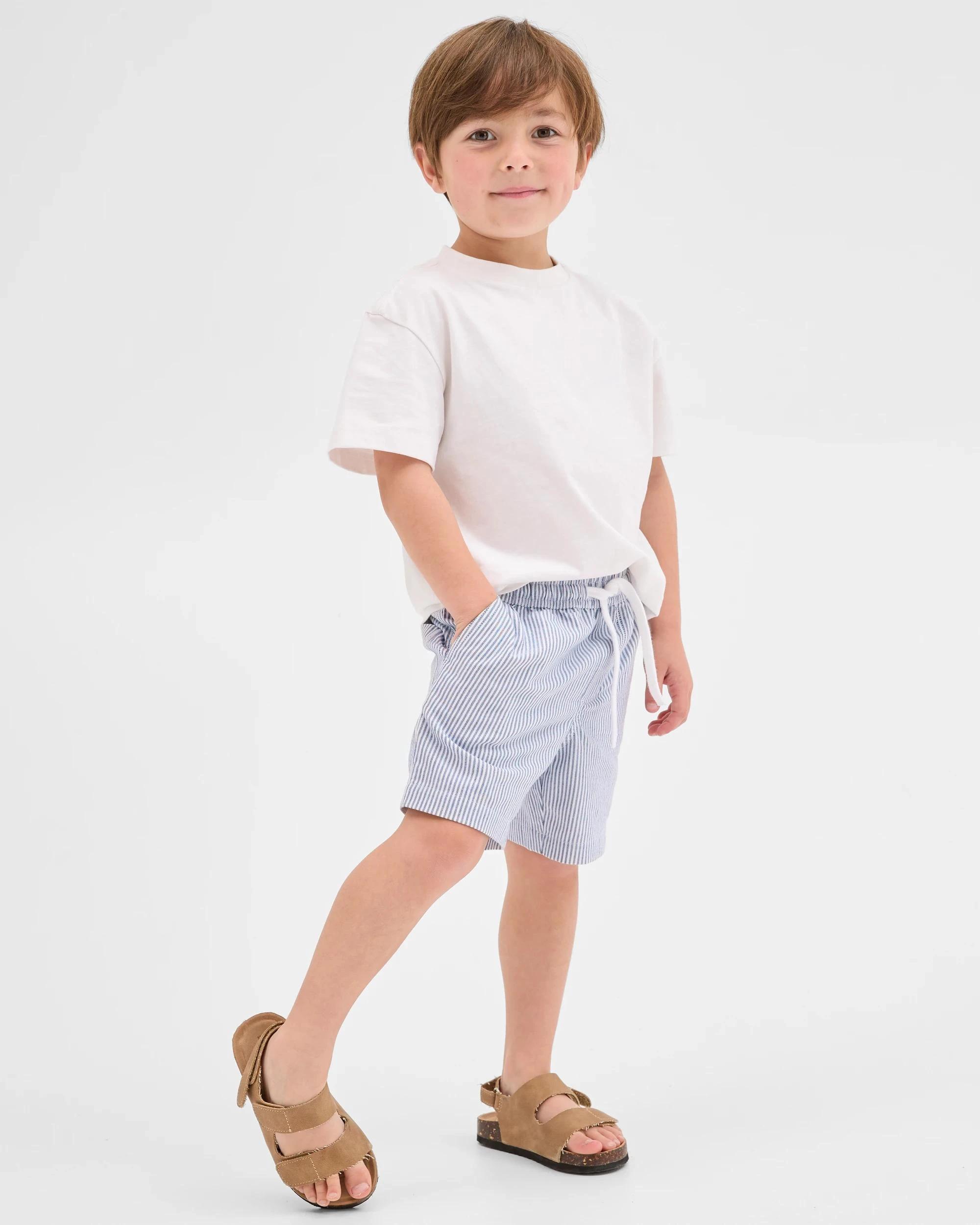 2 Target Textured Stripe Shorts BLUE, 2 of 7