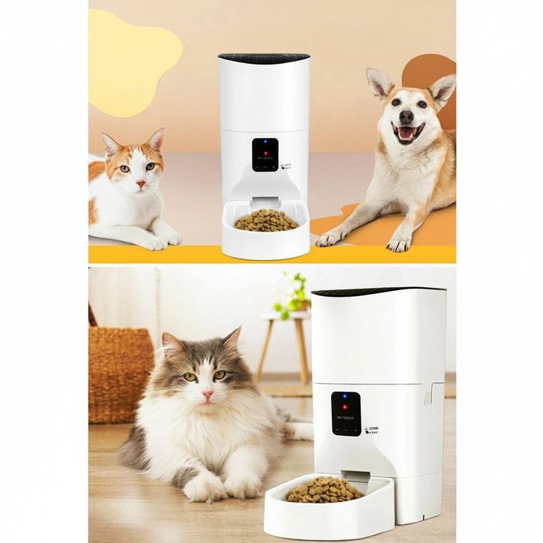4 i.Pet Automatic Pet Feeder 9L Wifi Auto Dog Cat Feeder Smart Food Dispenser Timer - White, 4 of 4