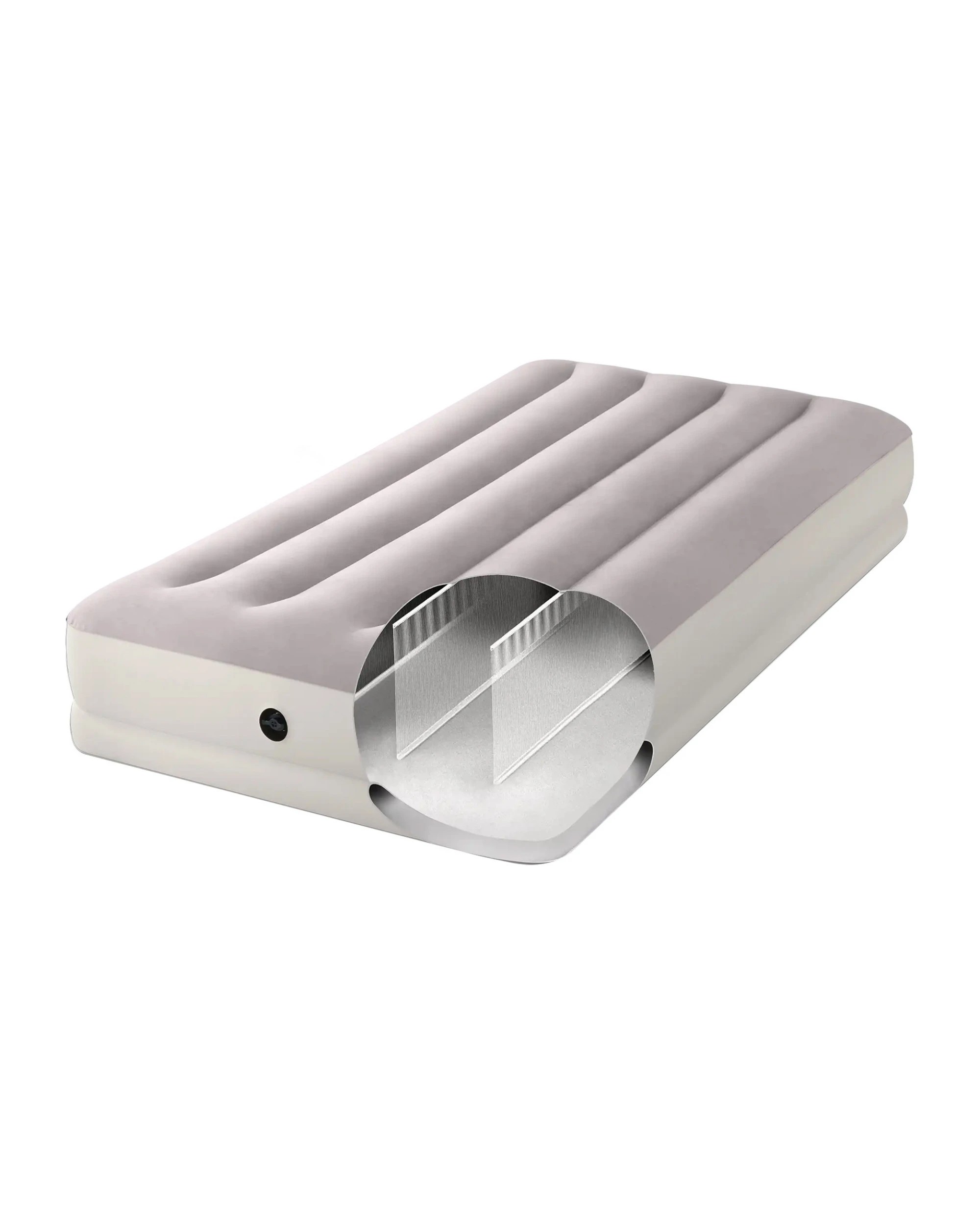 8 Intex Cream Twin Dura-Beam Prestige Mid Rise Airbed Mattress with USB Pump - Beige, 8 of 10