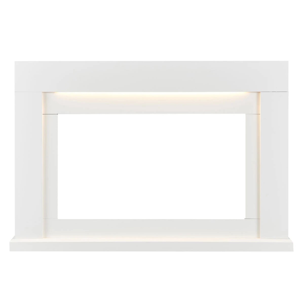3 Moda Living Ruby Electric Fireplace Heater White Mantel Suite - White, 3 of 5