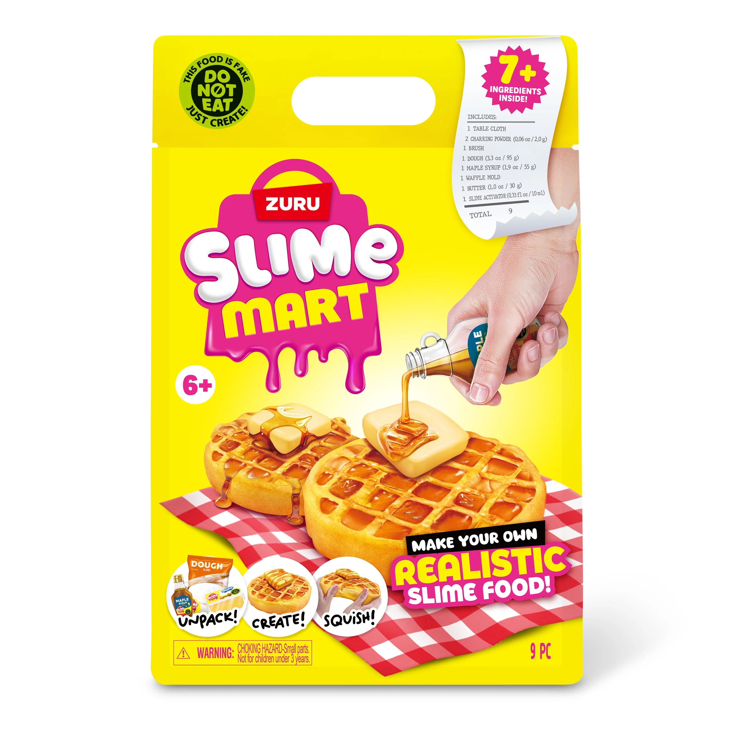 1 9 Piece Zuru Slime Mart Make Your Own Realistic Slime Food Playset - Waffles, 1 of 9