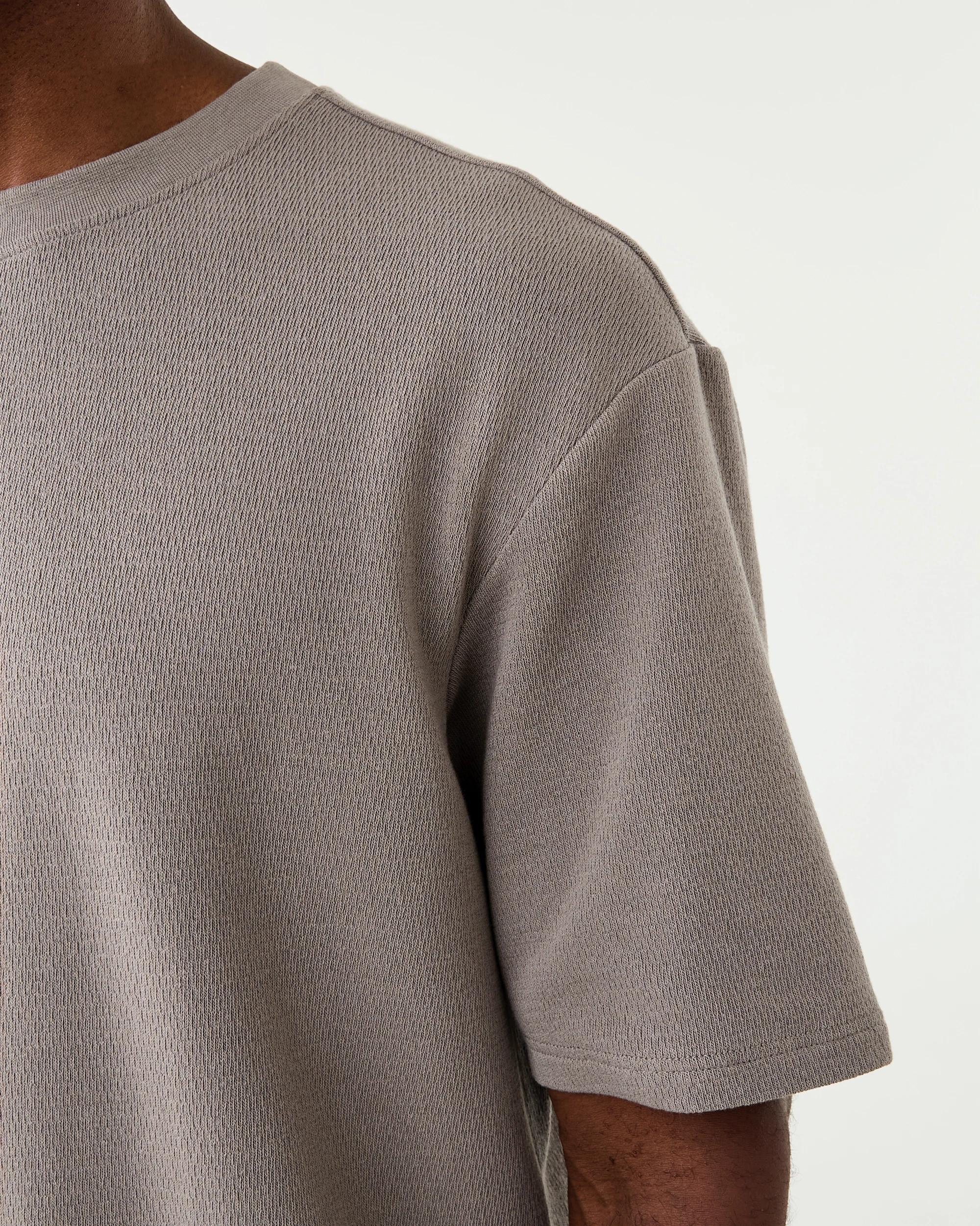 5 Oversized Textured T-shirt Brn Drift, 5 of 6