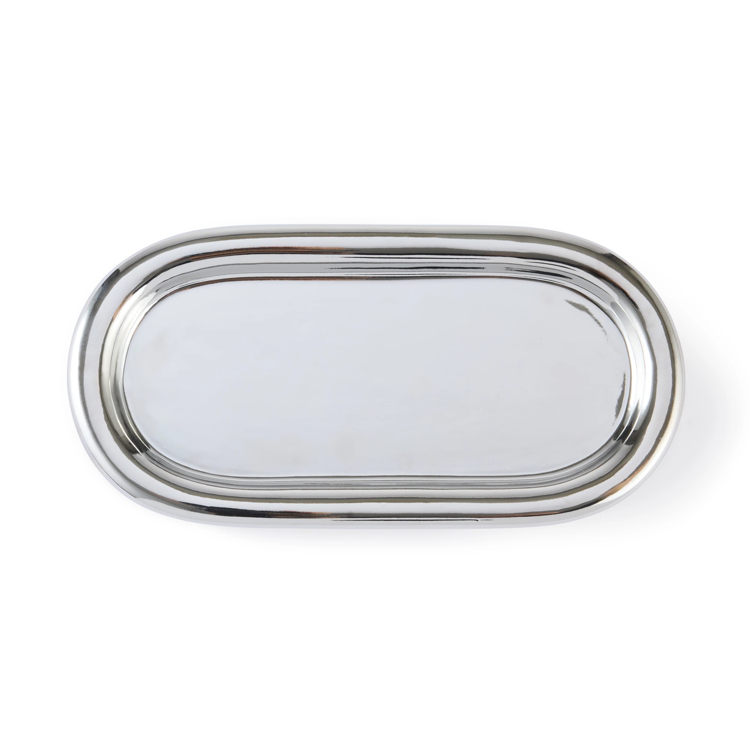 4 Chrome Look Trinket Tray, 4 of 4