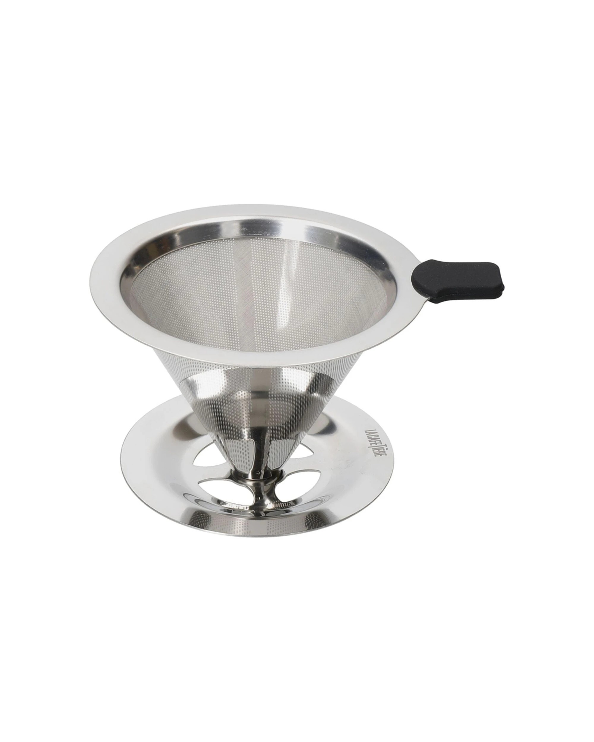 1 LA CAFETIERE Pour Over Stainless Steel Coffee Dripper 12cm - Silver, 1 of 8