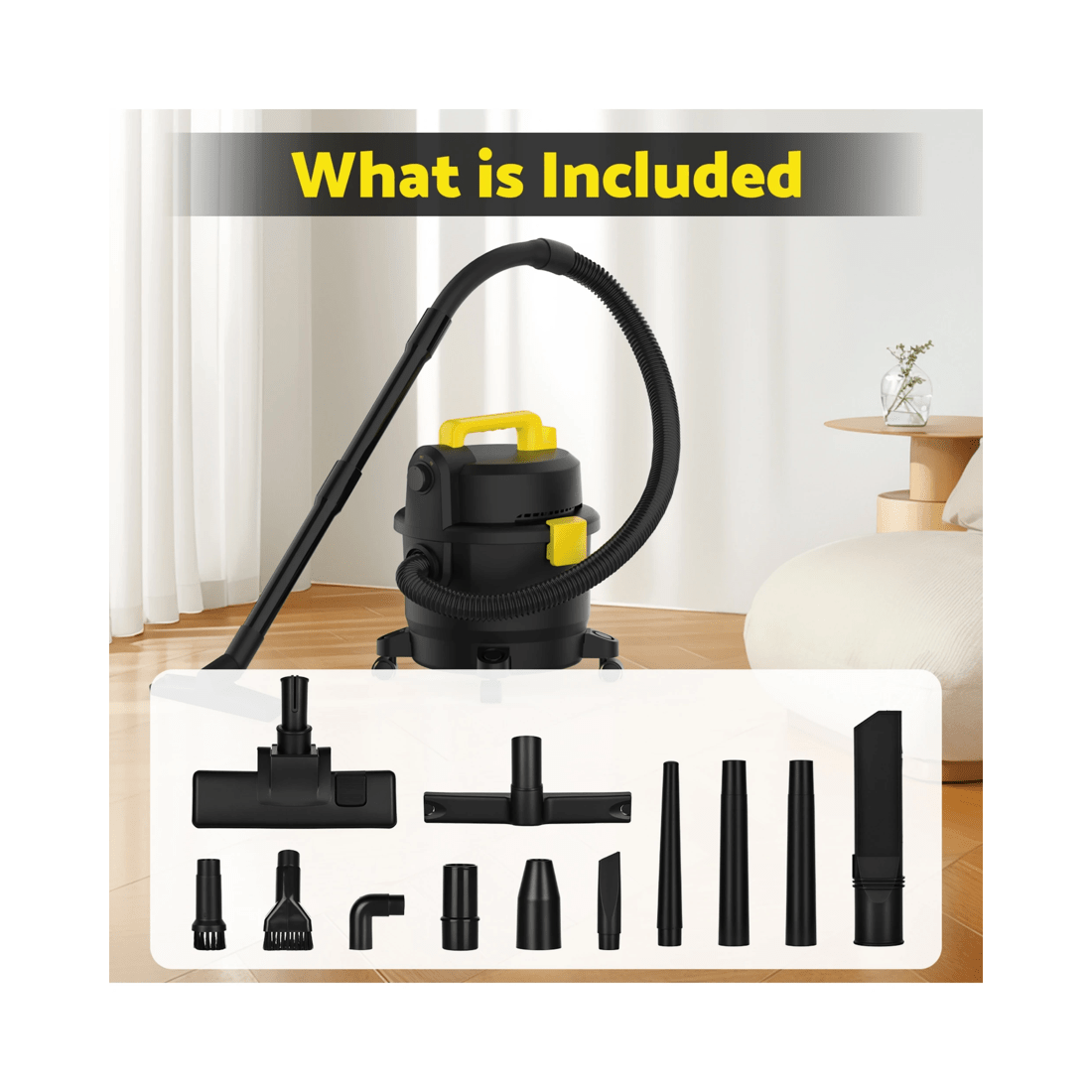 5 Advwin 4 In 1 Wet And Dry Vacuum Cleaner 18l 1000w Black For Pet Hair Dust Liquid, 5 of 7