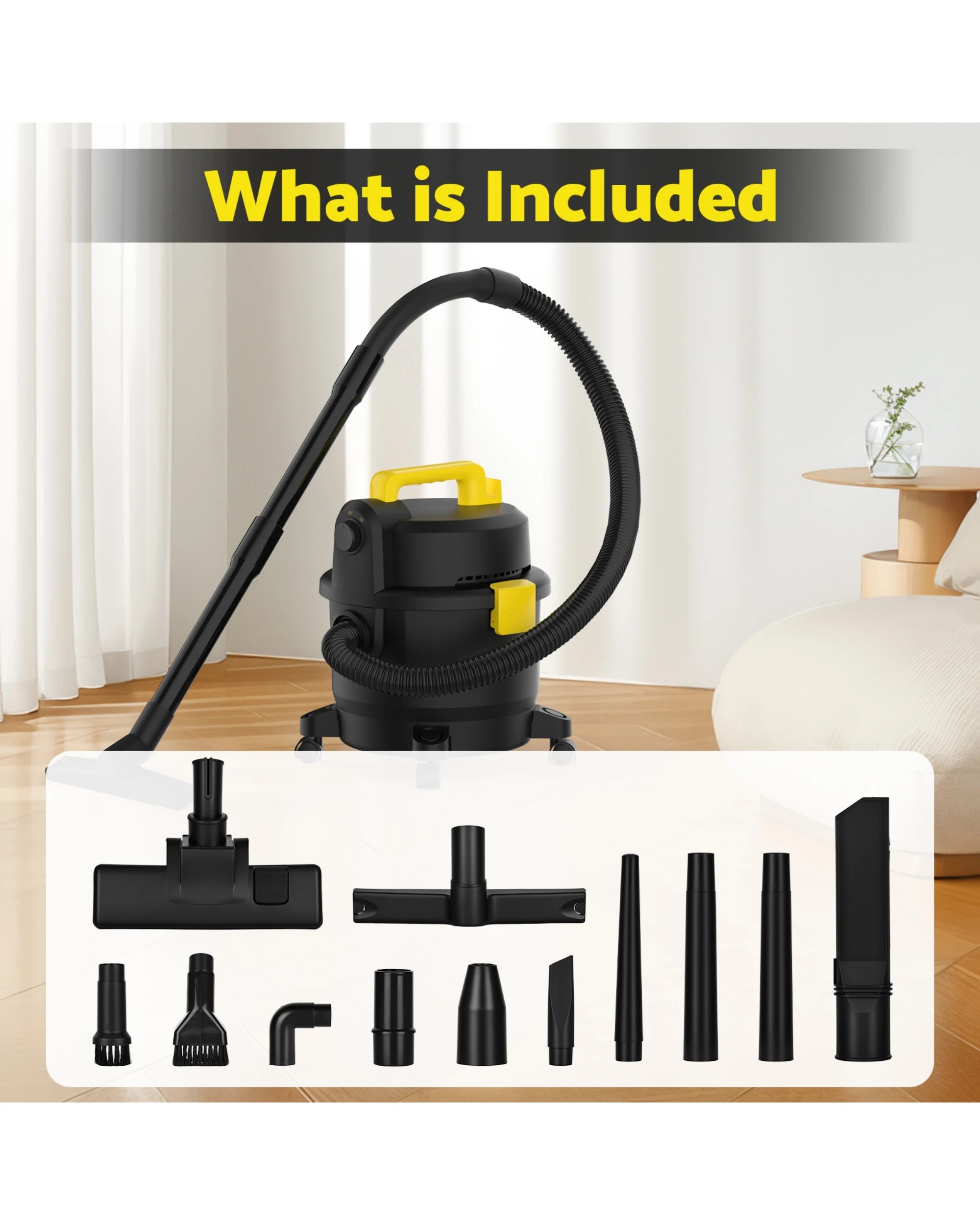 5 Advwin 4 In 1 Wet And Dry Vacuum Cleaner 18l 1000w Black For Pet Hair Dust Liquid, 5 of 7
