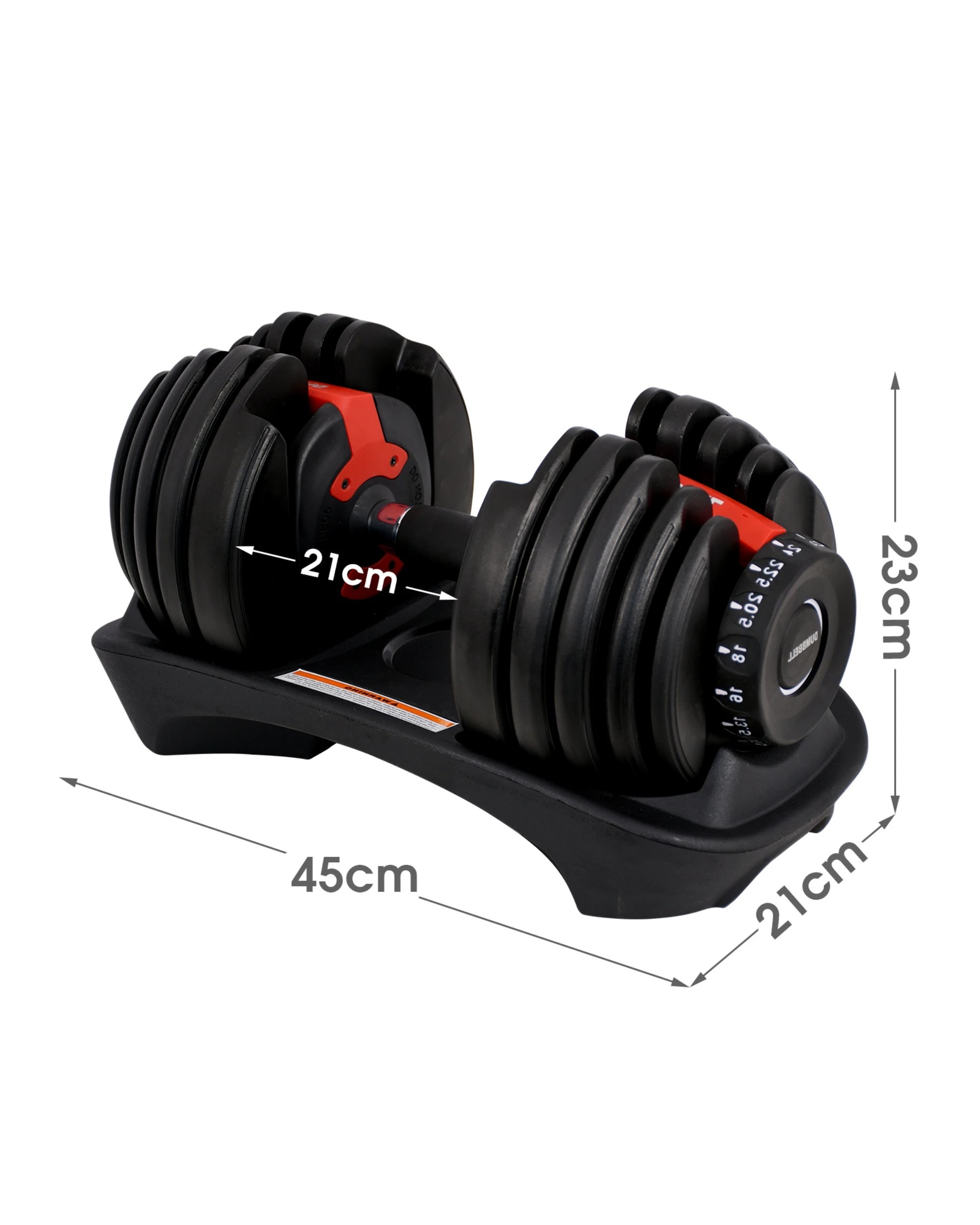 2 ADVWIN Adjustable Dumbbell Sets, 24KG Single Dumbbell for Men and Women with Anti-Slip Metal Handle, 2 of 5