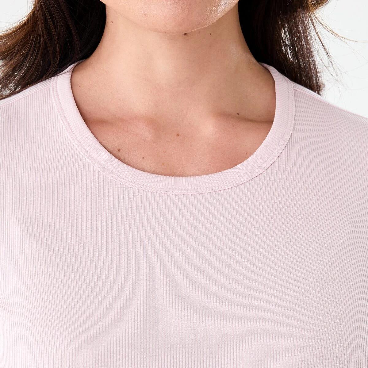 5 Short Sleeve Rib Crew Neck T-shirt SOFT BLOSSOM, 5 of 5