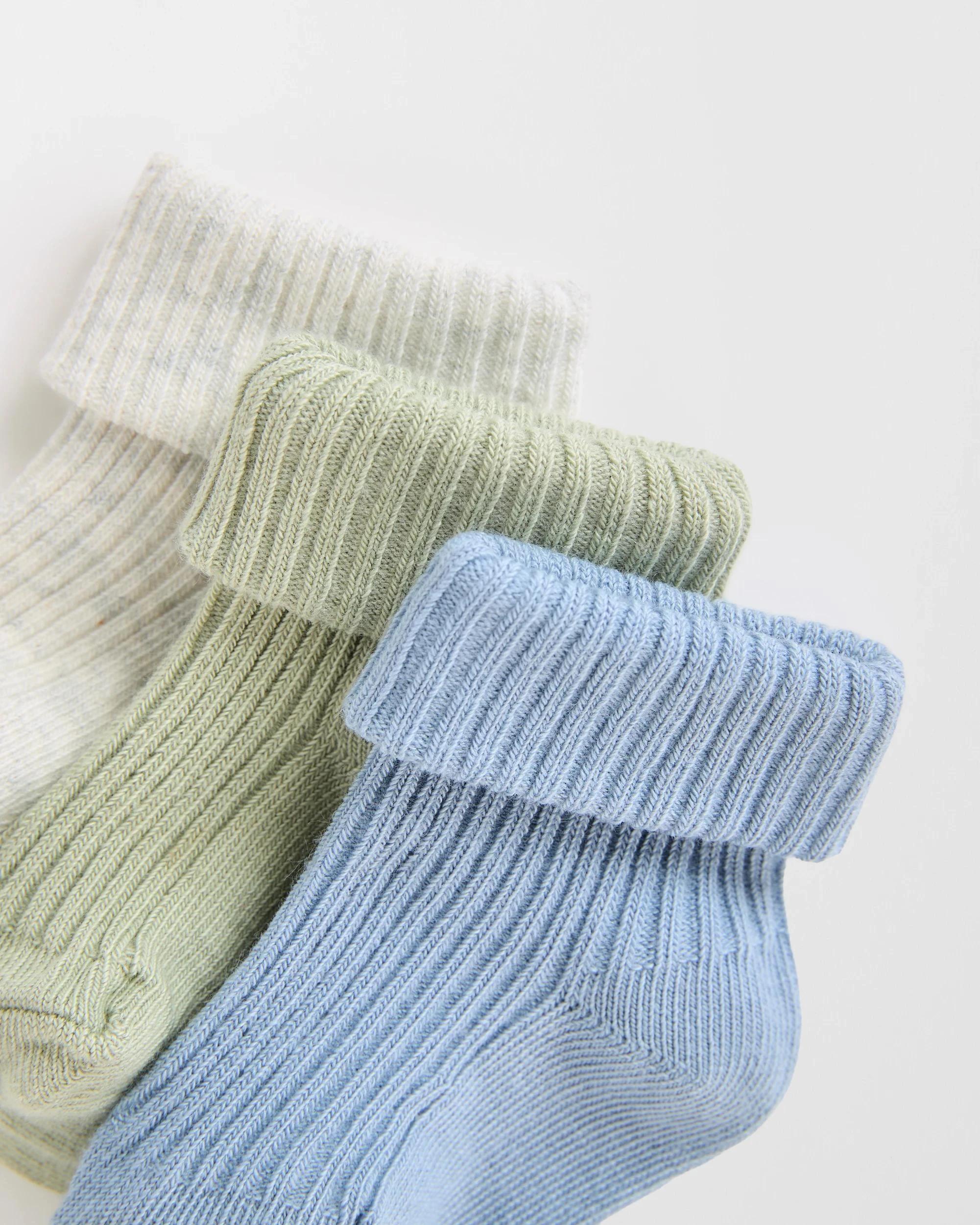 2 Target Baby Baby Unisex 3 Pack Turnover Socks BLUE, 2 of 3