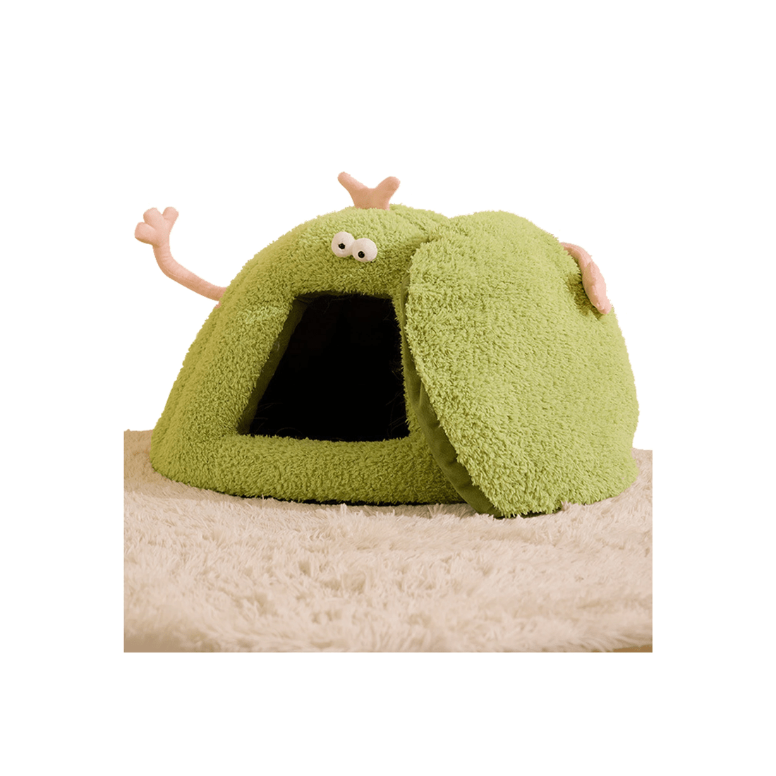 2 TODO Pet Nesting Bed Cushion 60cm x 45cm Soft Warm Dog Cat Sleeping Bed - Green, 2 of 7