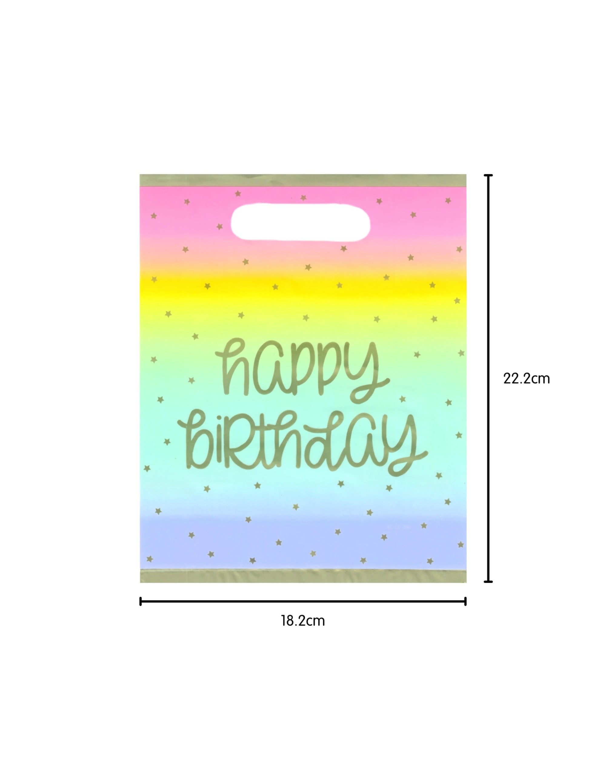 2 Meteor Rainbow Stars Happy Birthday Lolly/Treat Bags Pack of 8 - Multi, 2 of 4