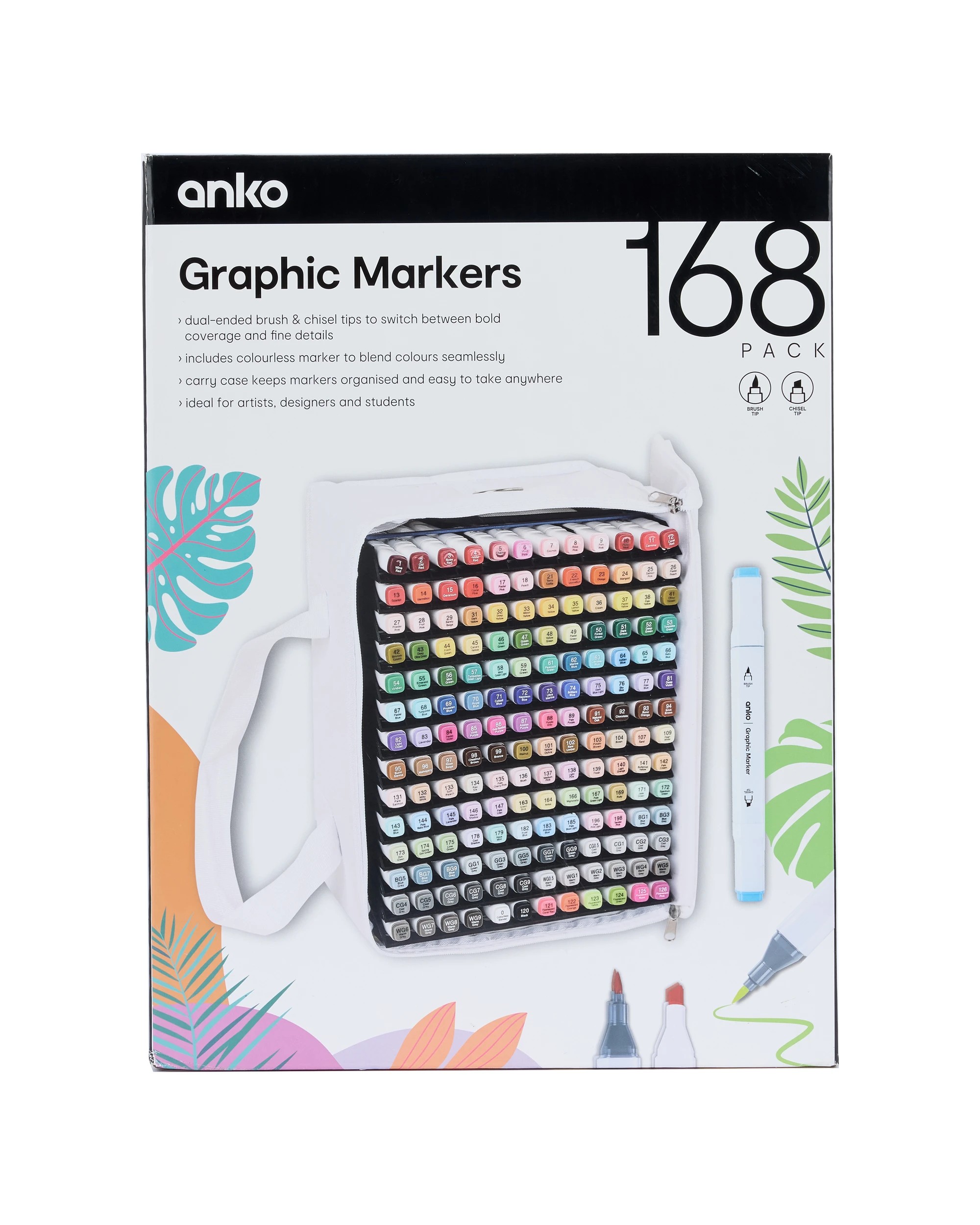 1 168 Pack Graphic Markers, 1 of 10
