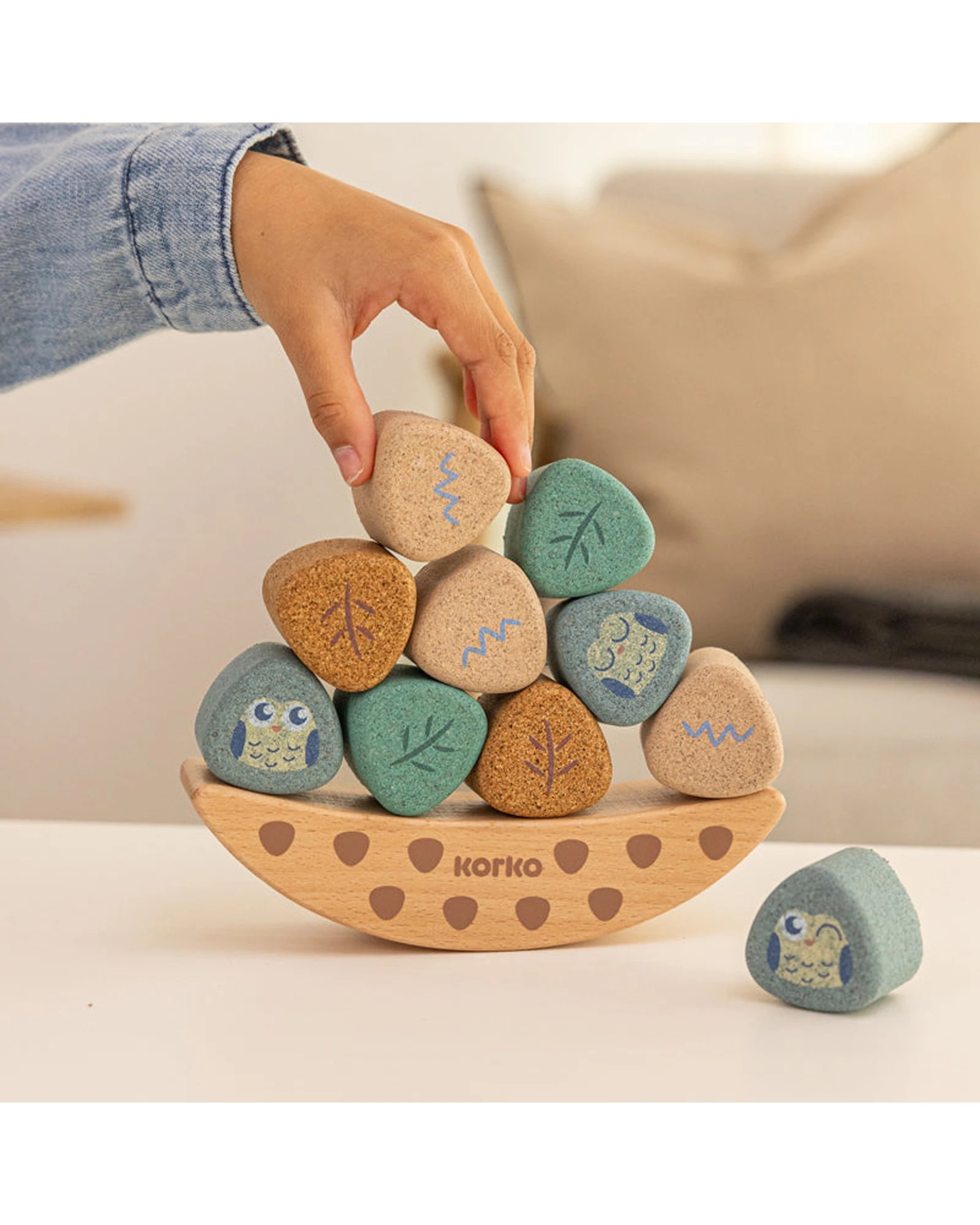 3 Korko Balancing Stacking Nest Toy Imaginative Play Skill Development Educational Toy - Multi, 3 of 3