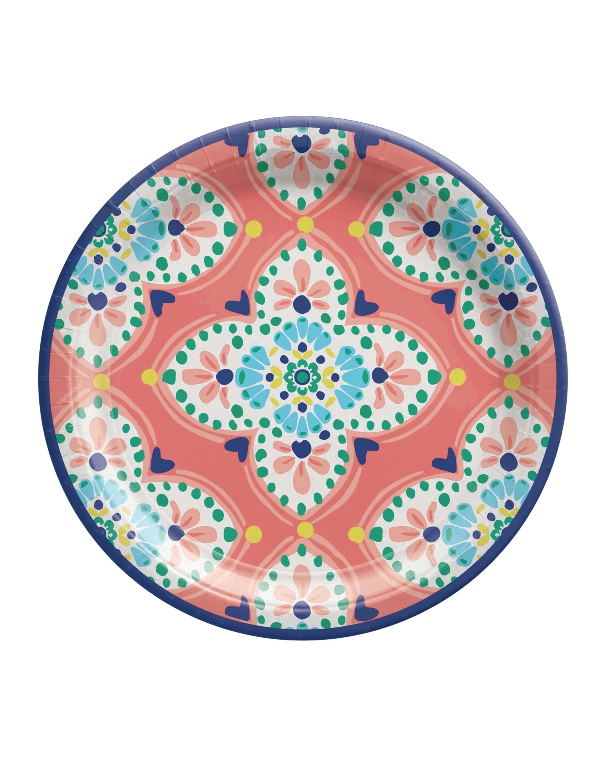 1 Amscan Boho Vibes Small Paper Plates Pack of 8, 1 of 1