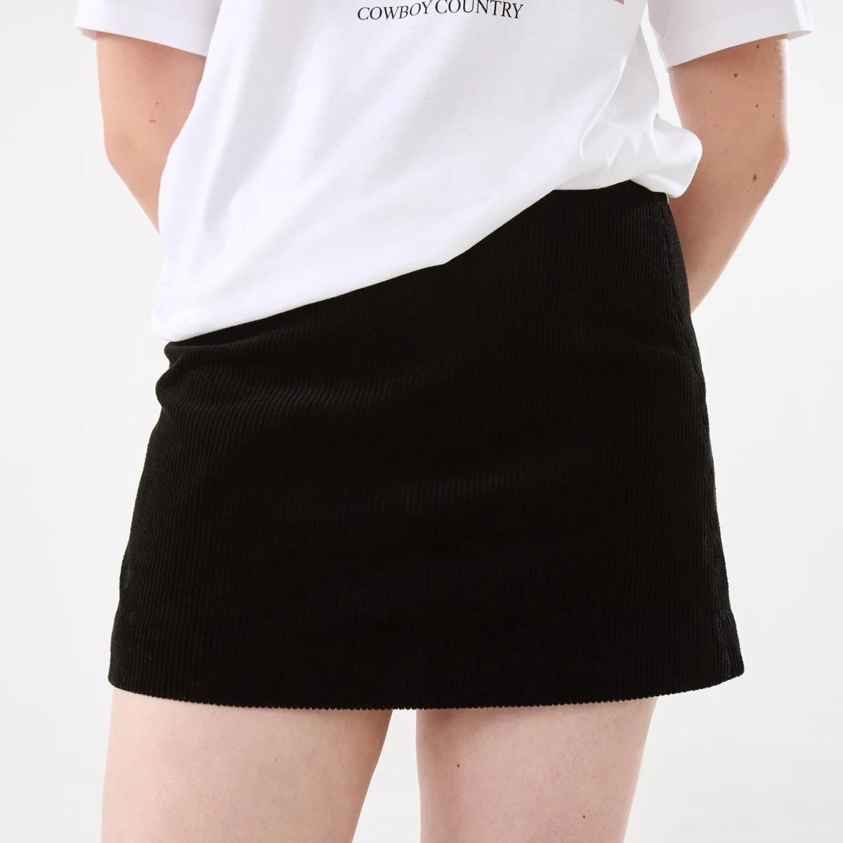 1 Corduroy Mini Skirt Black, 1 of 6