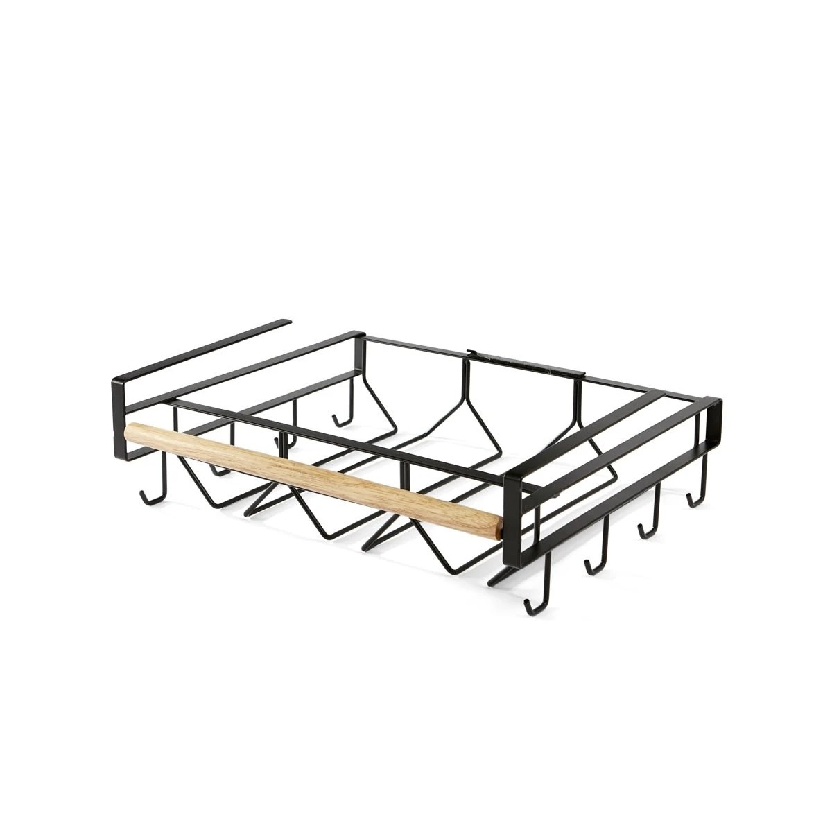 2 Wire and Wood Undershelf Glass and Mug Rack, 2 of 7