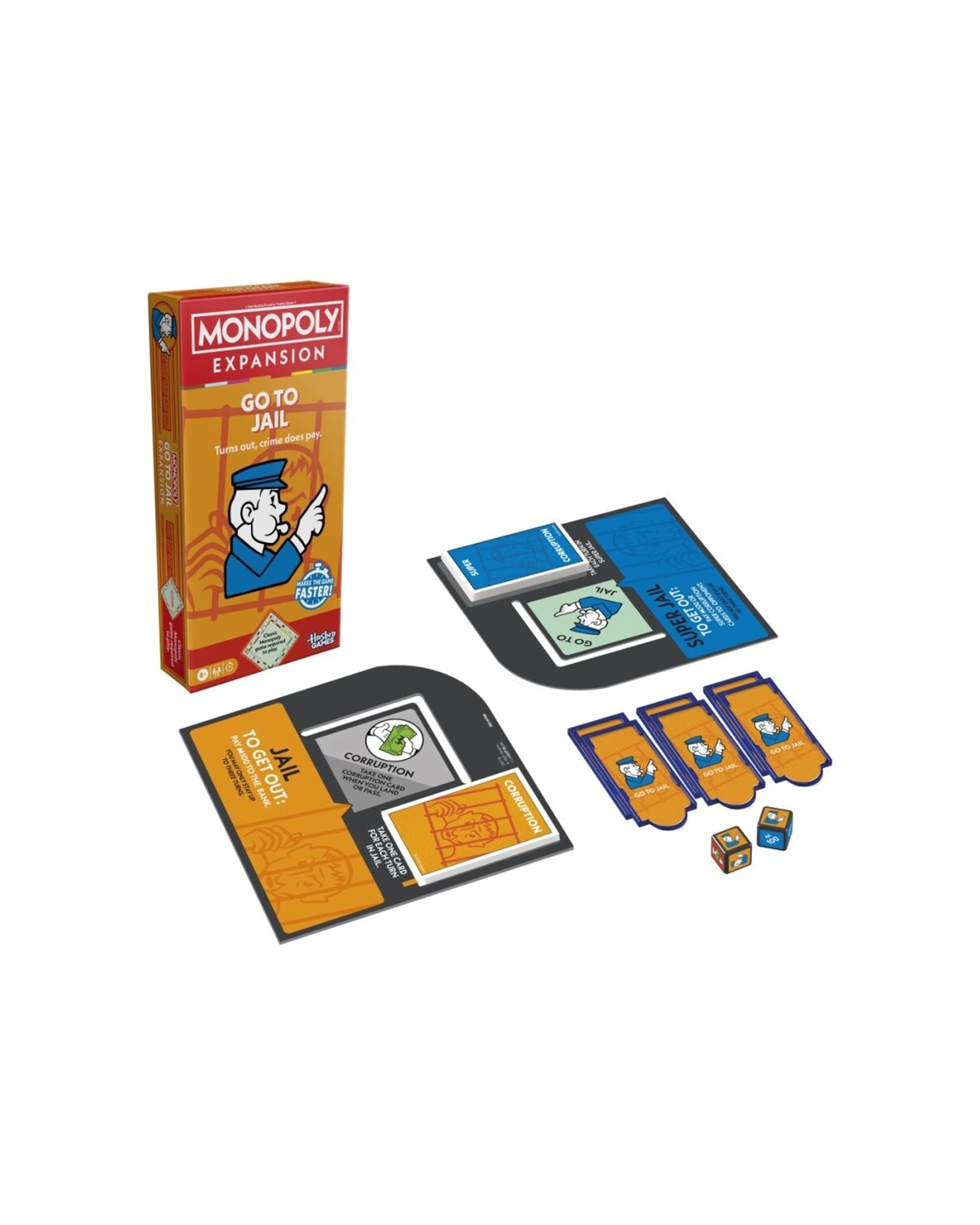 2 Monopoly Go To Jail Expansion Pack Compatible With Classic Game - Multi, 2 of 7