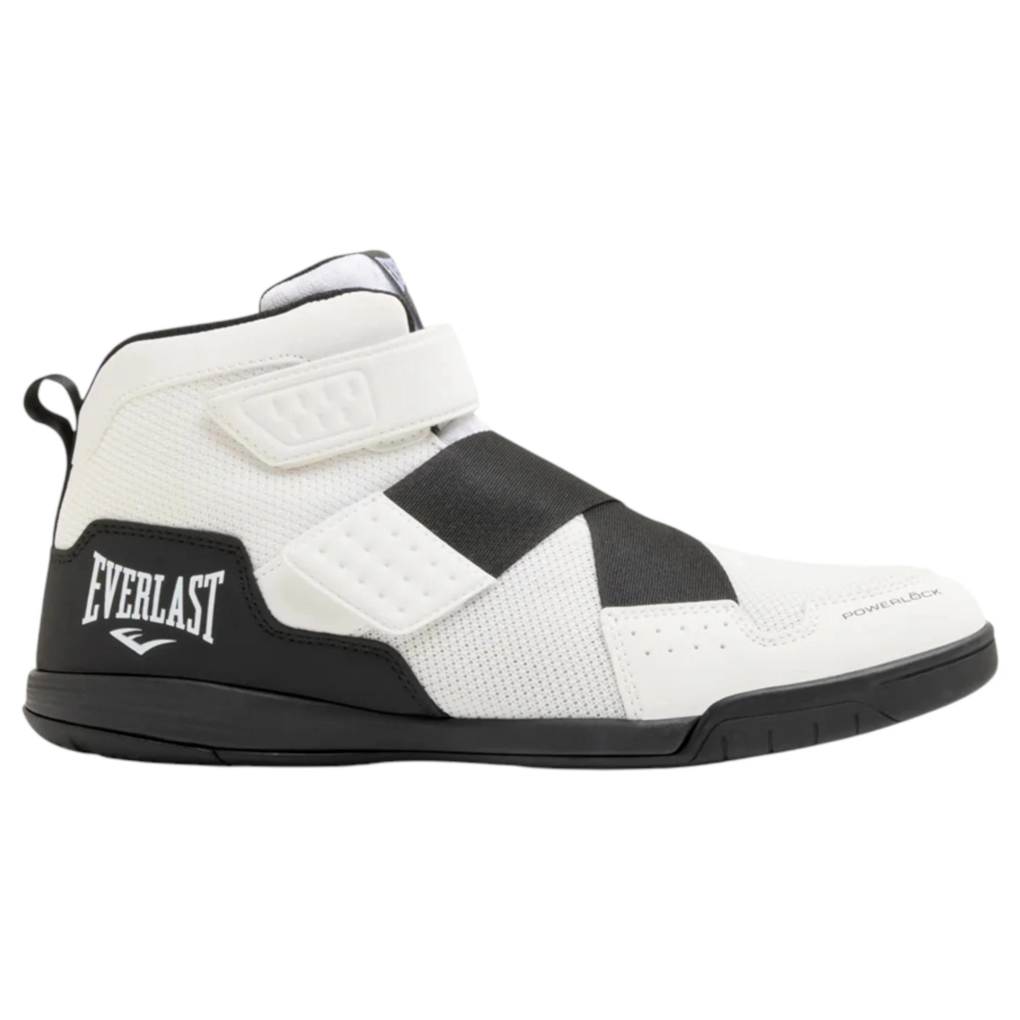 1 Everlast Mens Powerlock X-Trainer White/ Black Gym Training Boots Boxing Shoes WHITE/BLACK, 1 of 7