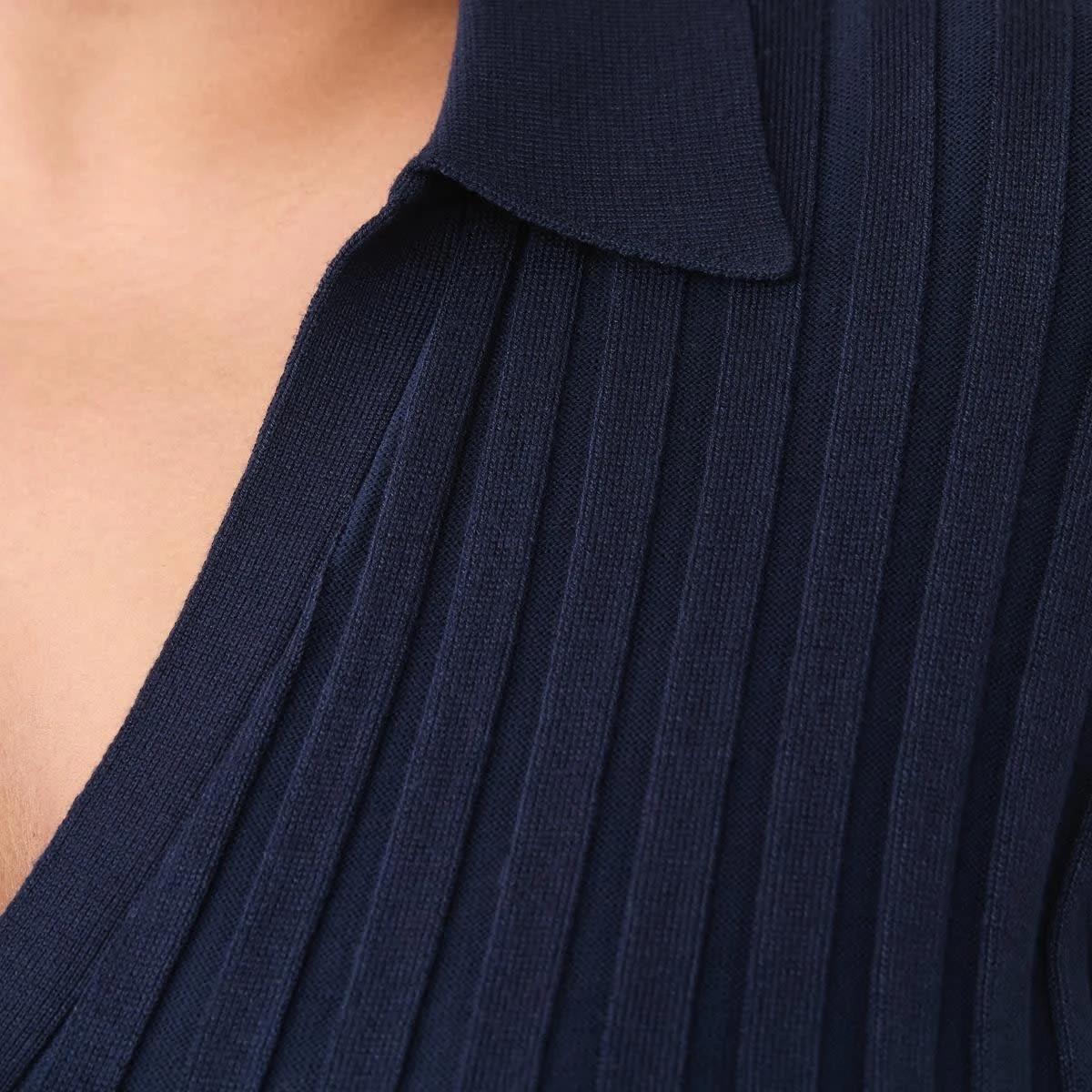 5 Curve Short Sleeve Polo Top NAVY BLAZER, 5 of 5