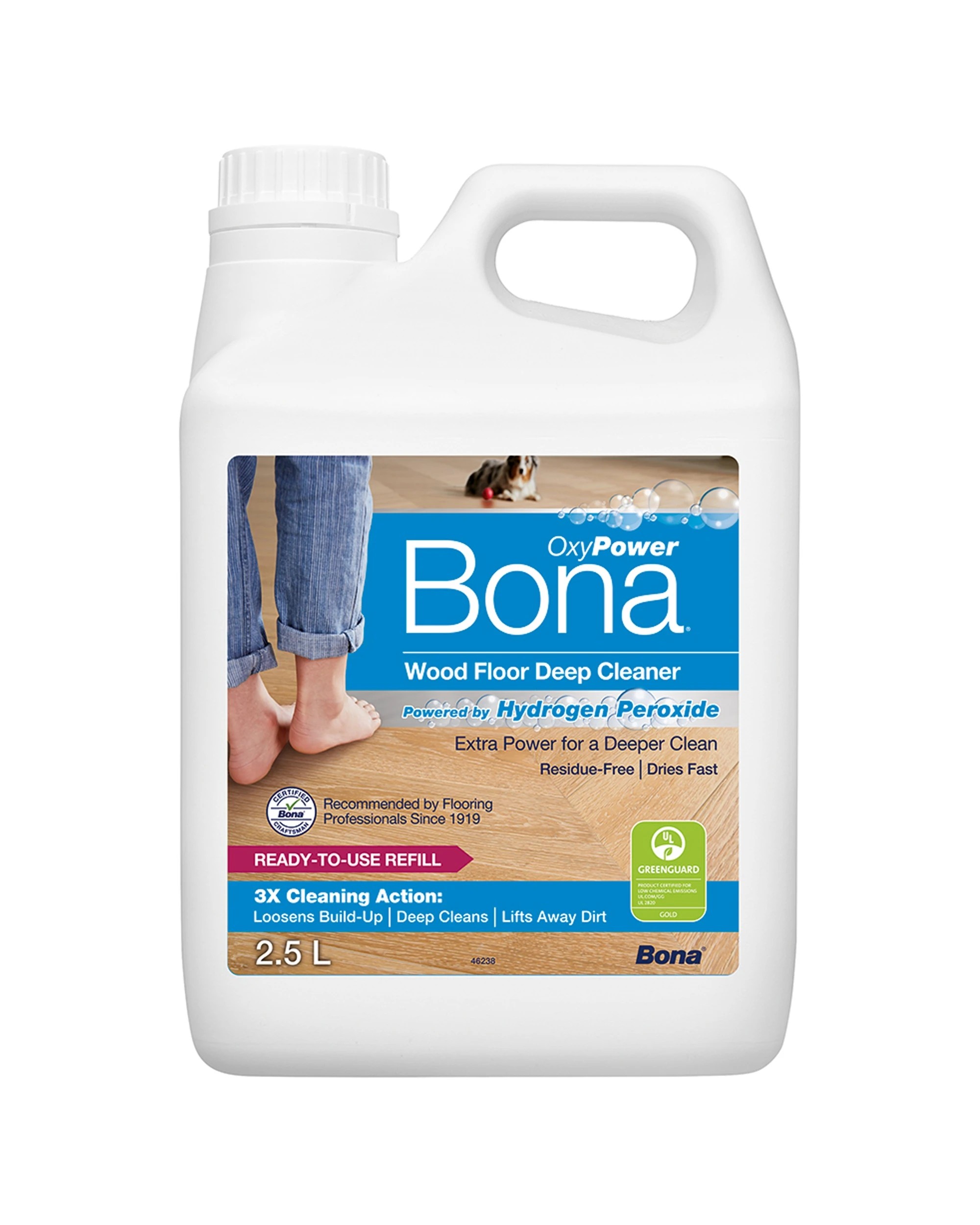 3 Bona 1L & 2.5L Deep Cleaner Trigger Spray & Refill for Wood Floors - Multi, 3 of 3