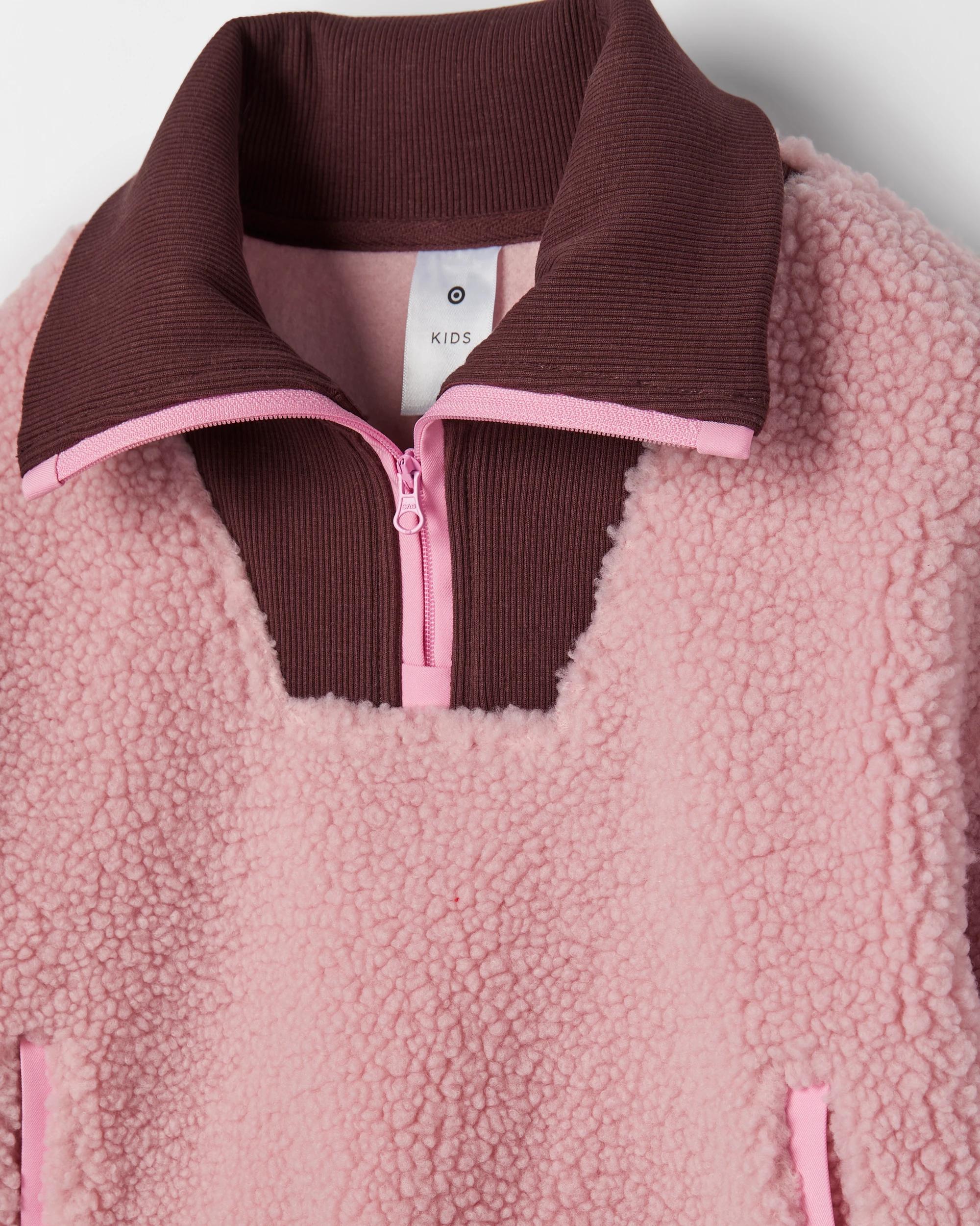 2 Target Kids Long Sleeve 1/4 Zip Jumper PINK, 2 of 2
