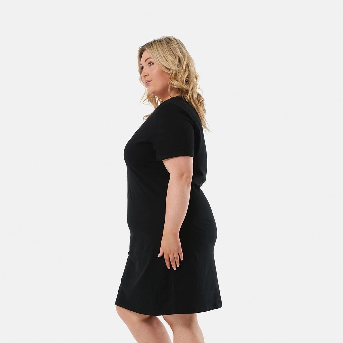 2 Curve Short Sleeve T-shirt Dress BLACK, 2 of 5