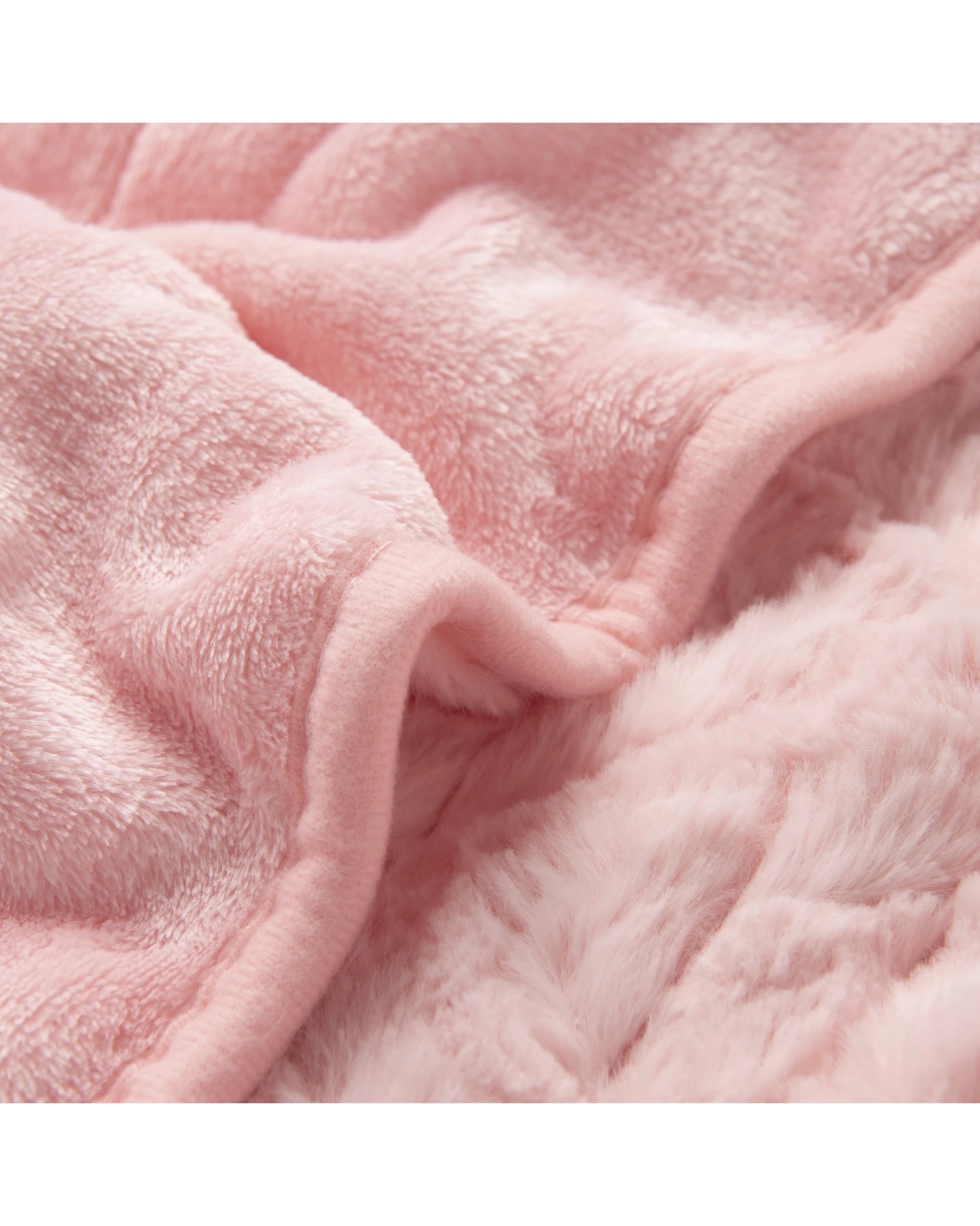 4 Dreamaker Felix 500gsm Faux Fur Heated Throw 180x200cm - Blush Pink, 4 of 6