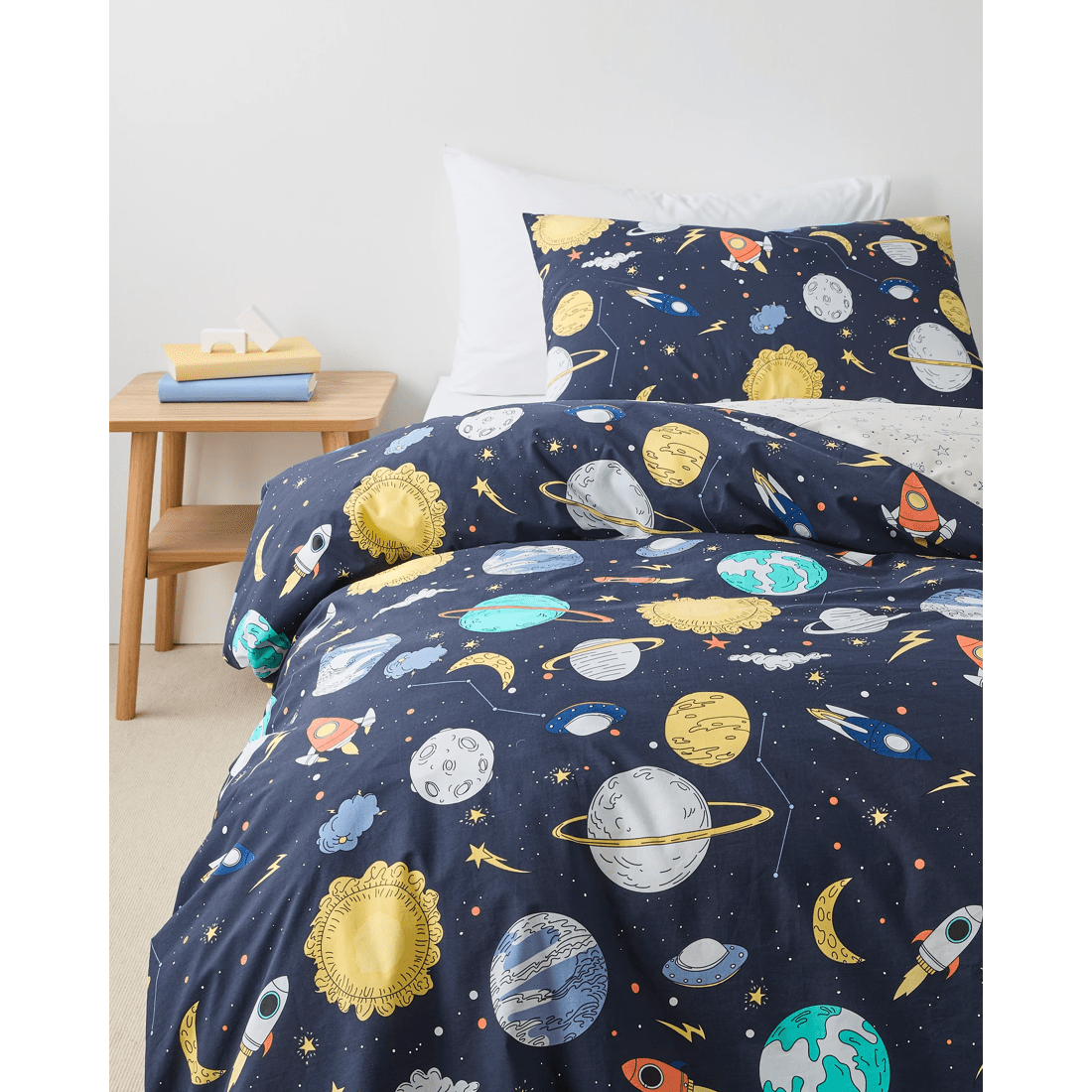 1 Target Apollo Space Australian Cotton Kids Quilt Cover Set
 - Single Bed
 - Blue, 1 of 6