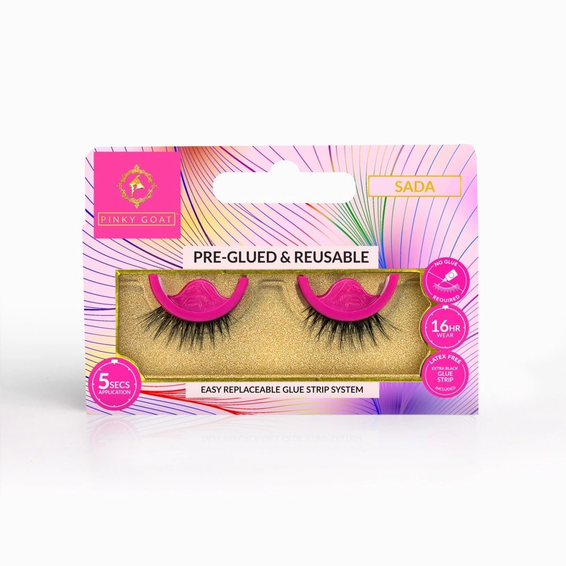 1 Pinky Goat Pre-Glued and Reusable Lashes - Sada, 1 of 3