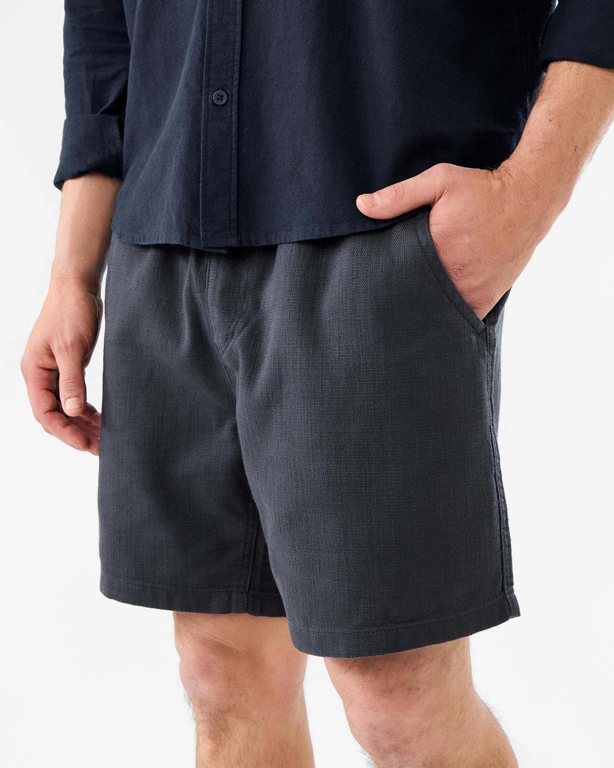 8 Cotton Slub Volley Shorts Blu Ombre, 8 of 9
