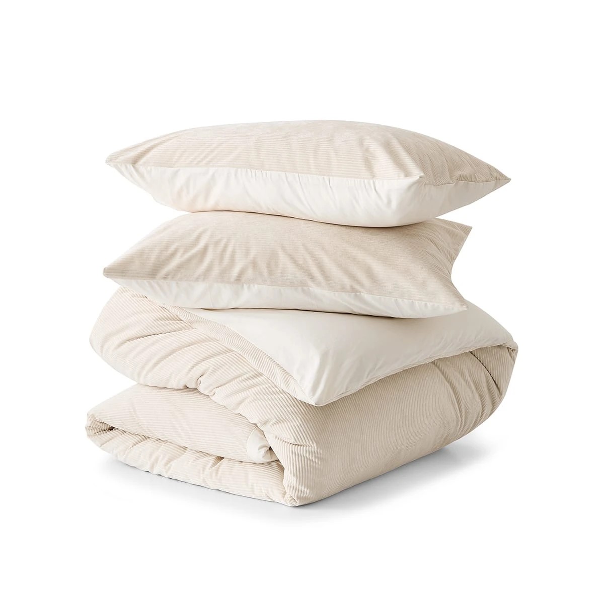 5 Corduroy Quilt Cover Set - Double Bed, Natural, 5 of 7