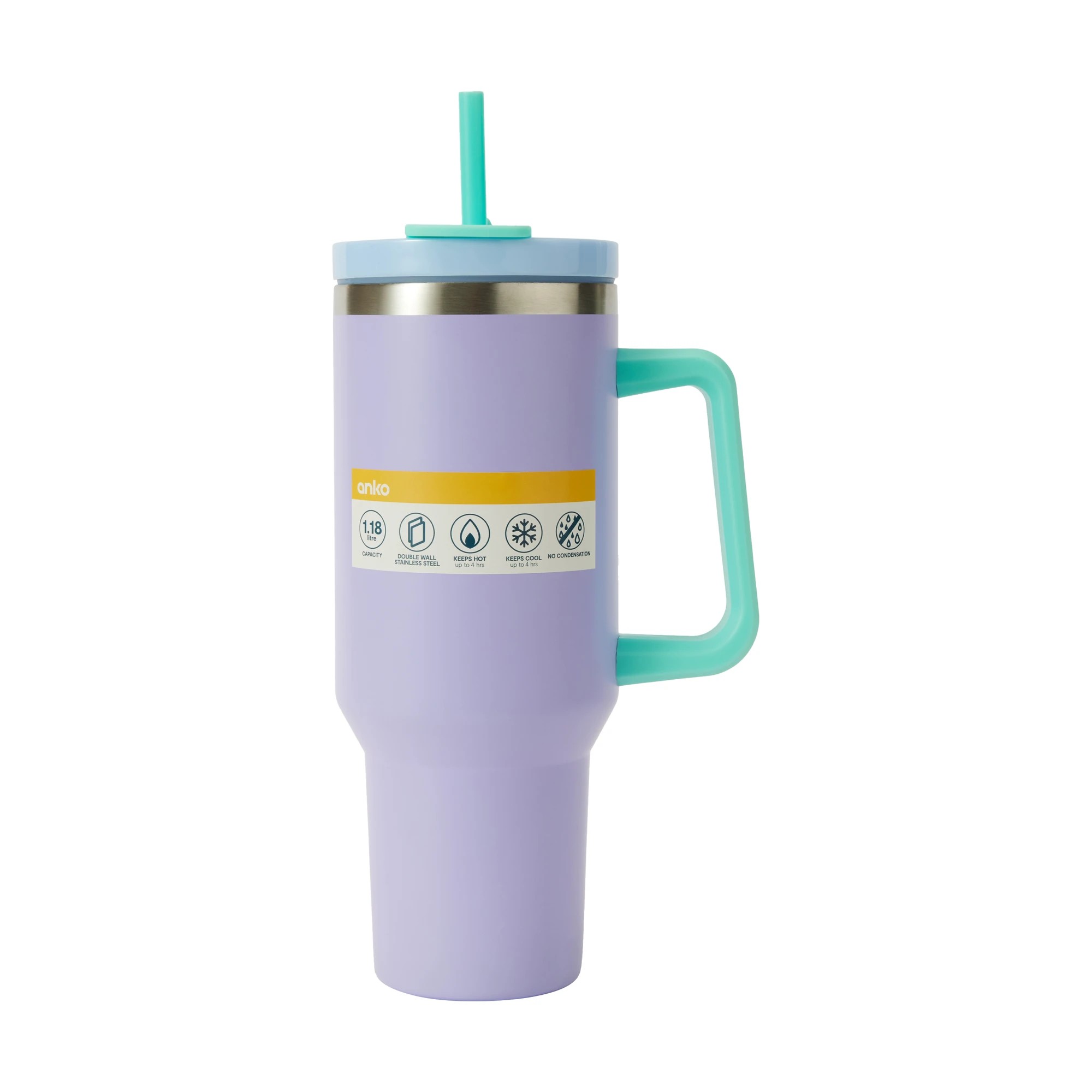 10 1.18L Lilac Jumbo Tumbler with Handle, 10 of 10