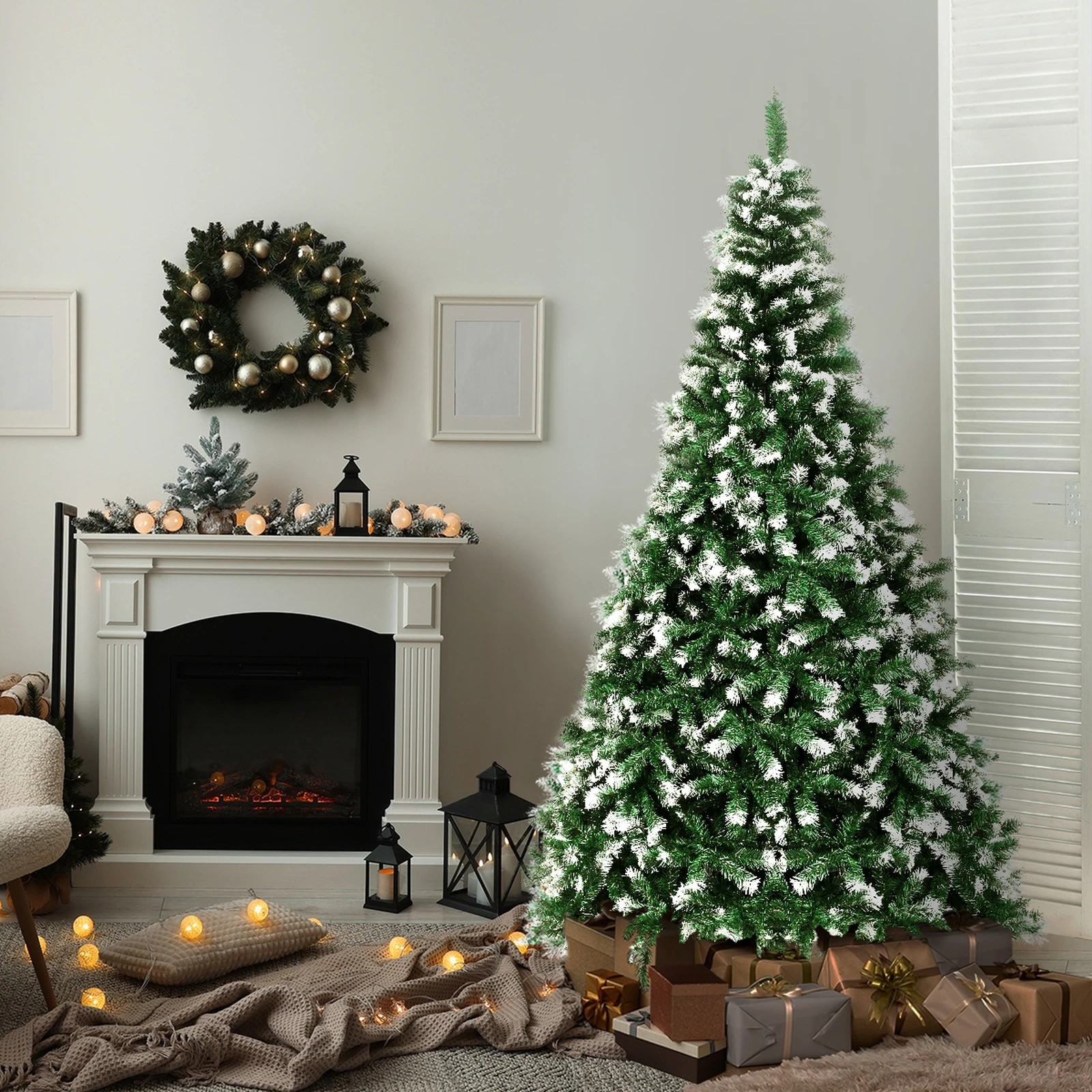 3 Tinseltown Christmas Tree 2.1M 7FT Xmas Trees Snowy Decorations 1050 Tips - Green, 3 of 8