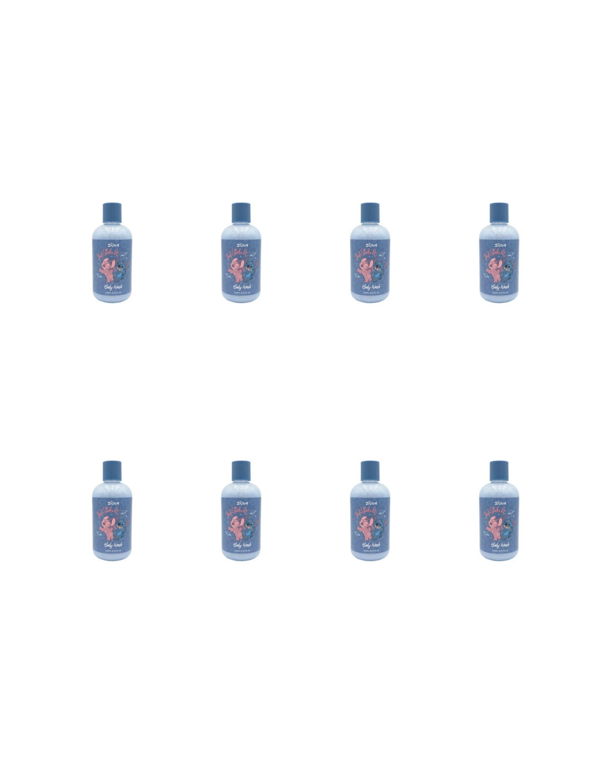 1 Disney 8PK Lilo Stitch Body Wash Kids Bath Soap 250ml Pack of 8 Bottles - Blue, 1 of 3