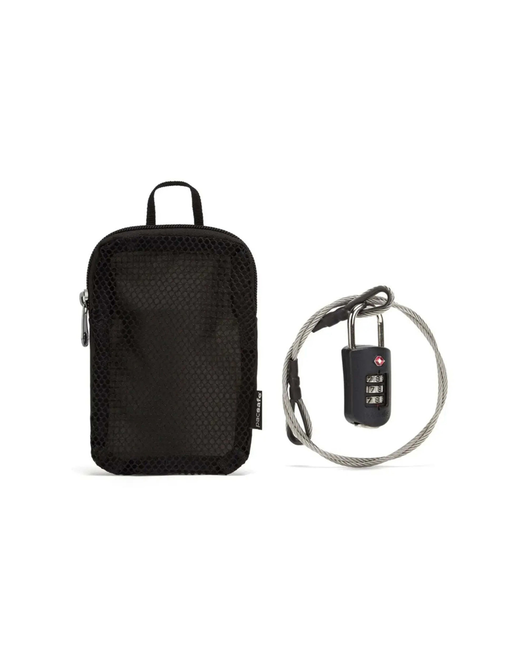 1 Pacsafe Prosafe 1000 TSA Combination Lock With Steel Cable & Storage Pouch - Black, 1 of 1